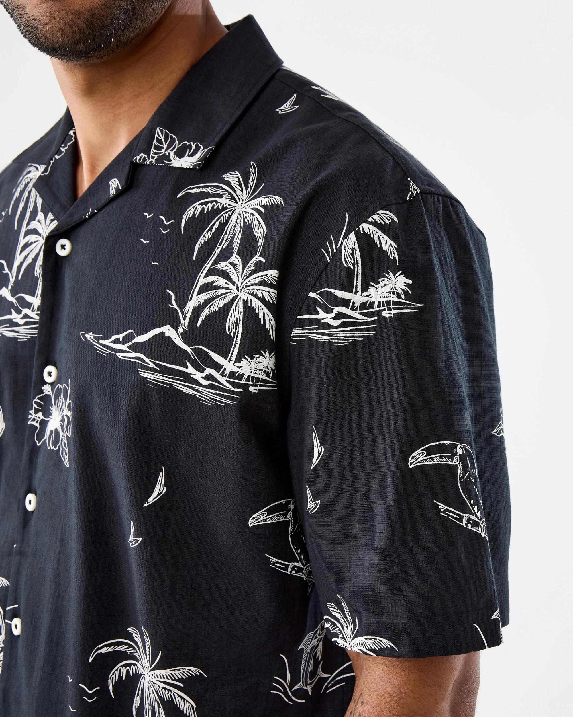 6 Short Sleeve Textured Print Shirt Bkl Bech, 6 of 8