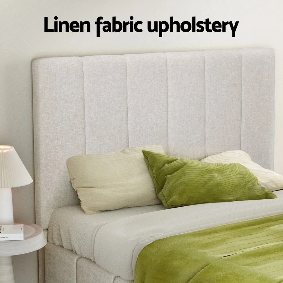 5 Artiss Bed Frame Queen Size  TETTE - Beige, 5 of 8