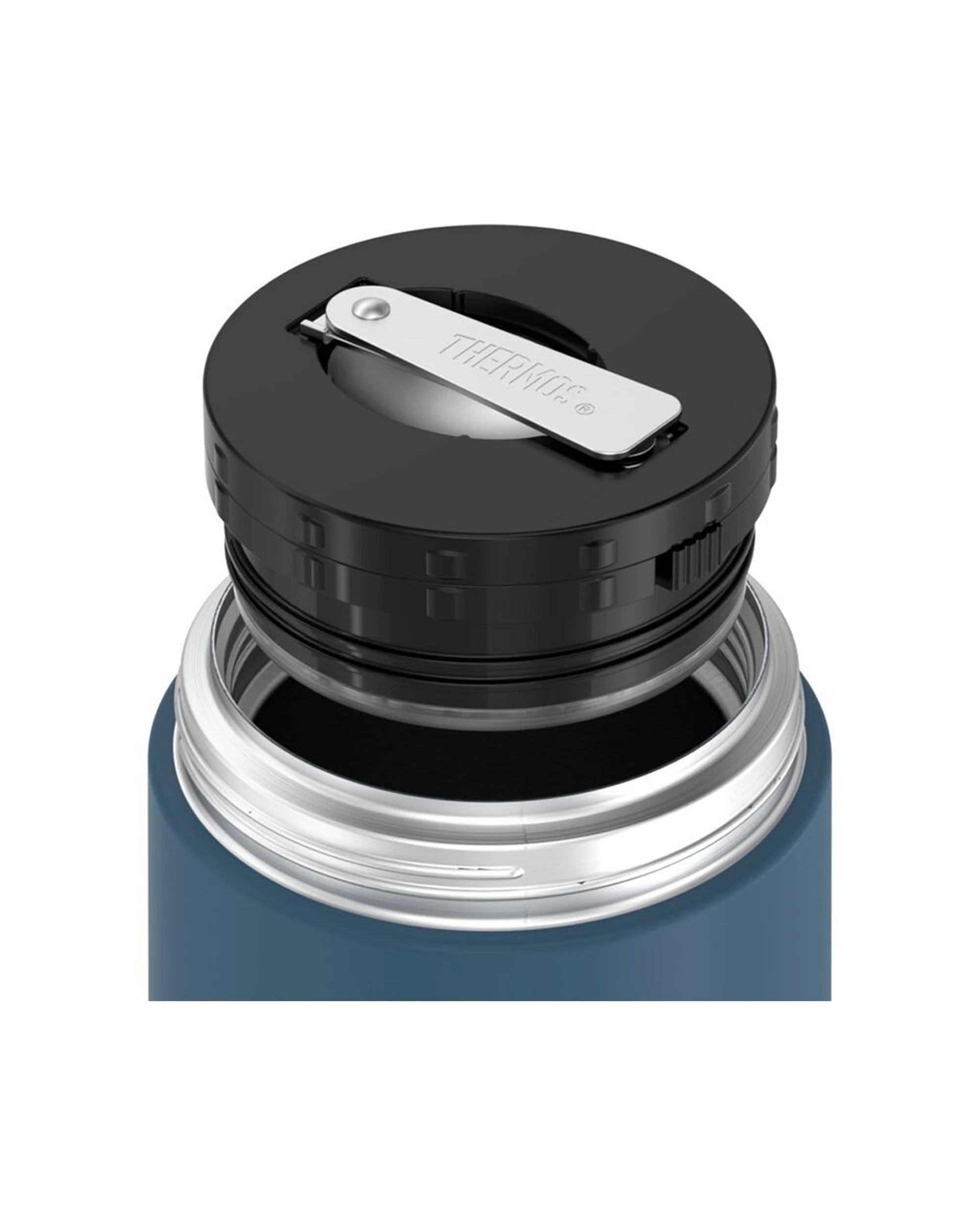 3 Thermos Guardian 795Ml Stainless Steel Vacuum Insulated Food Jar With Bowl - Blue, 3 of 3