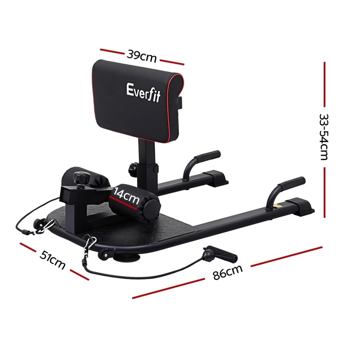 2 Everfit Deep Sissy Squat Weight Bench - Black, 2 of 6