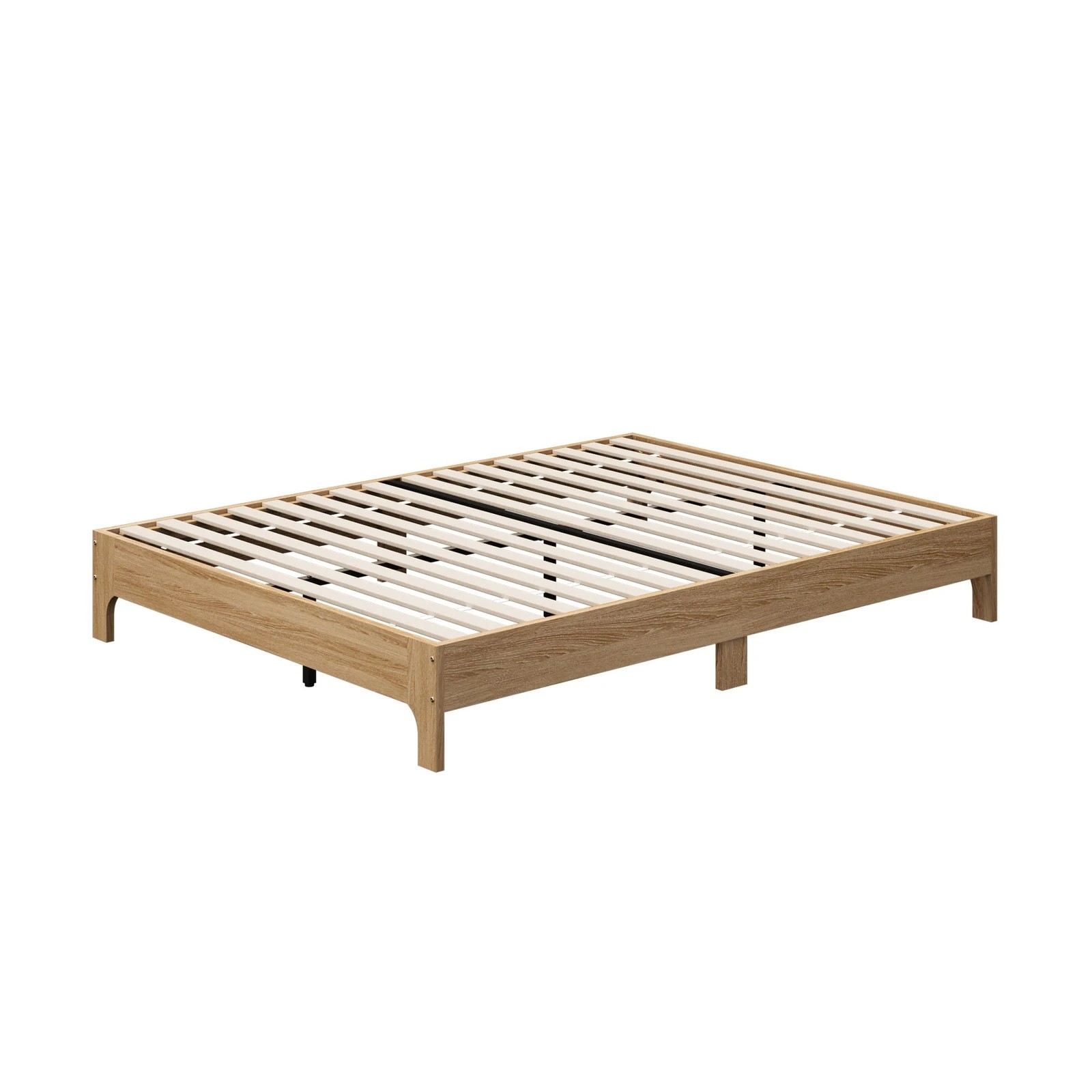 7 Oikiture Bed Frame Wooden Mattress Base Platform Beds - Queen Bed - Natural, 7 of 9