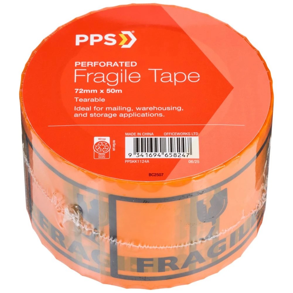 1 PPS Tearable Fragile Tape 72x50m, 1 of 3