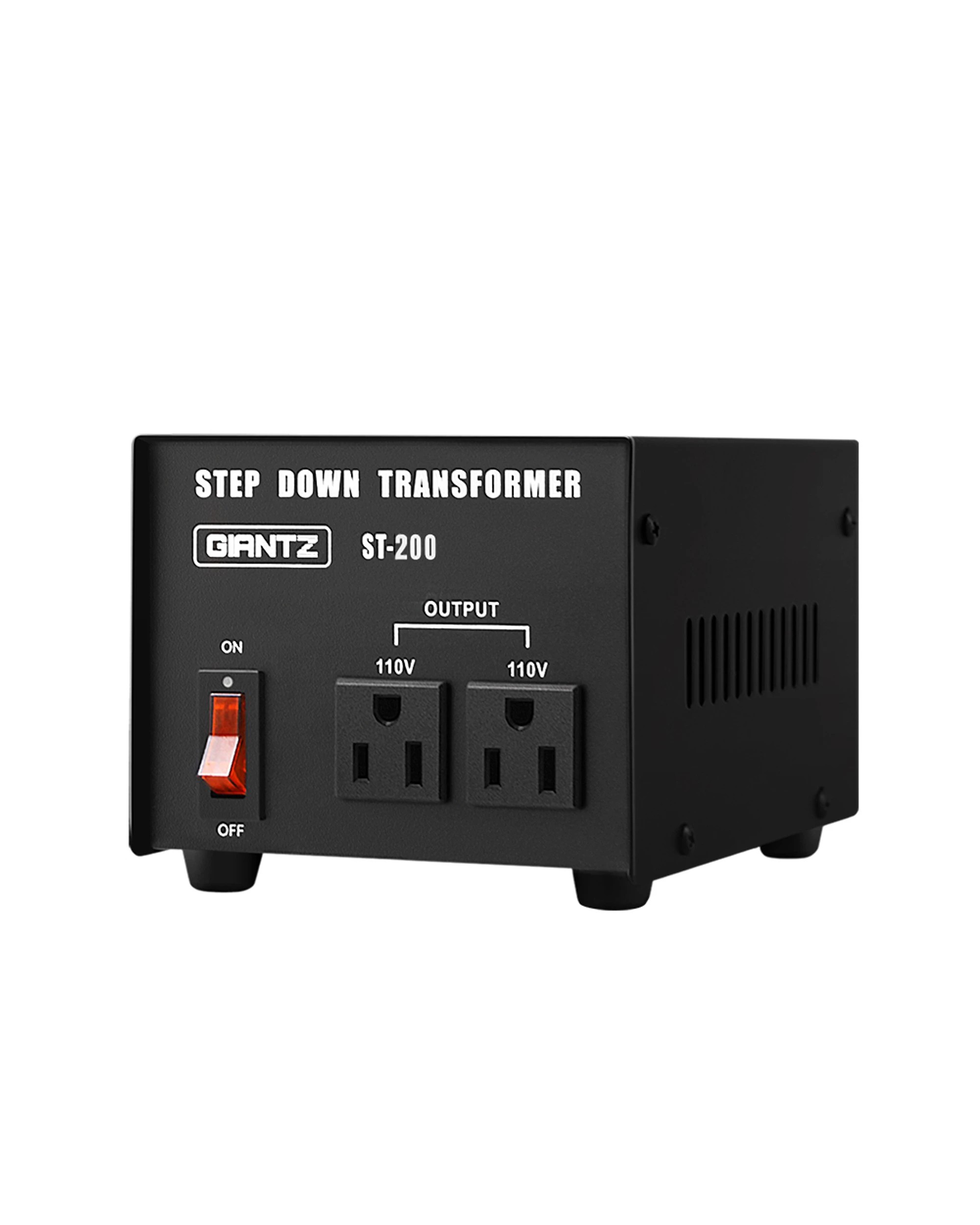 1 Giantz Step Down Transformer 200W 240V TO 110V Stepdown Voltage Converter - Black, 1 of 4