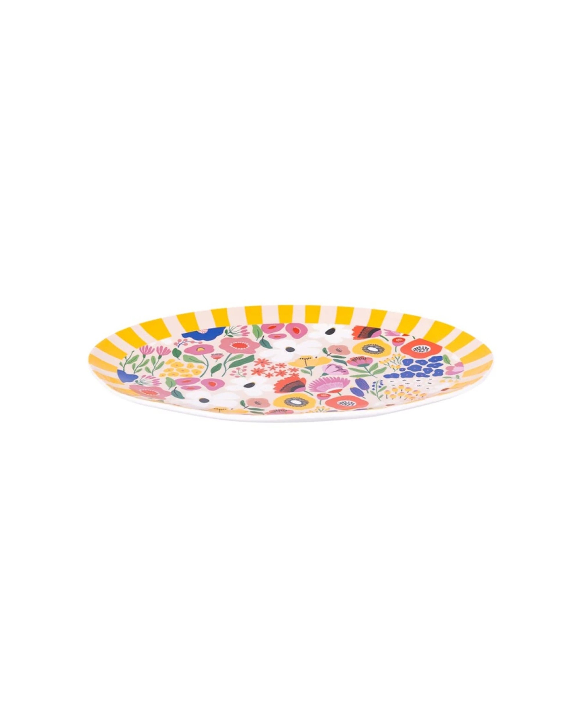 4 Splosh 2PK Billie Ceramic Serving Plate Printed Decal Microwave Dishwasher Safe - Multi, 4 of 6