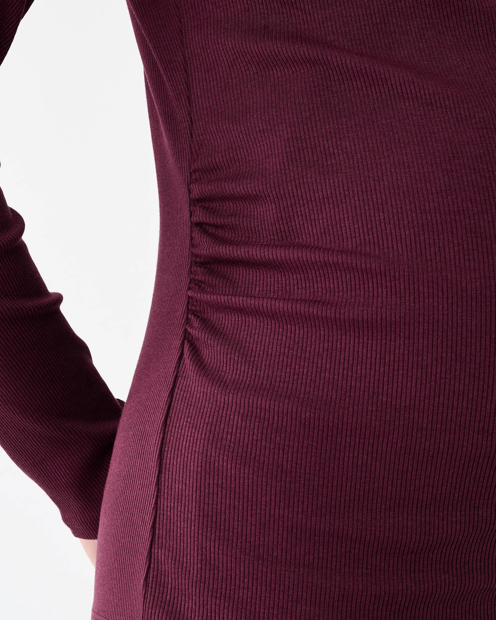 6 Maternity Long Sleeve Henley Feeding Top Red Royale, 6 of 6