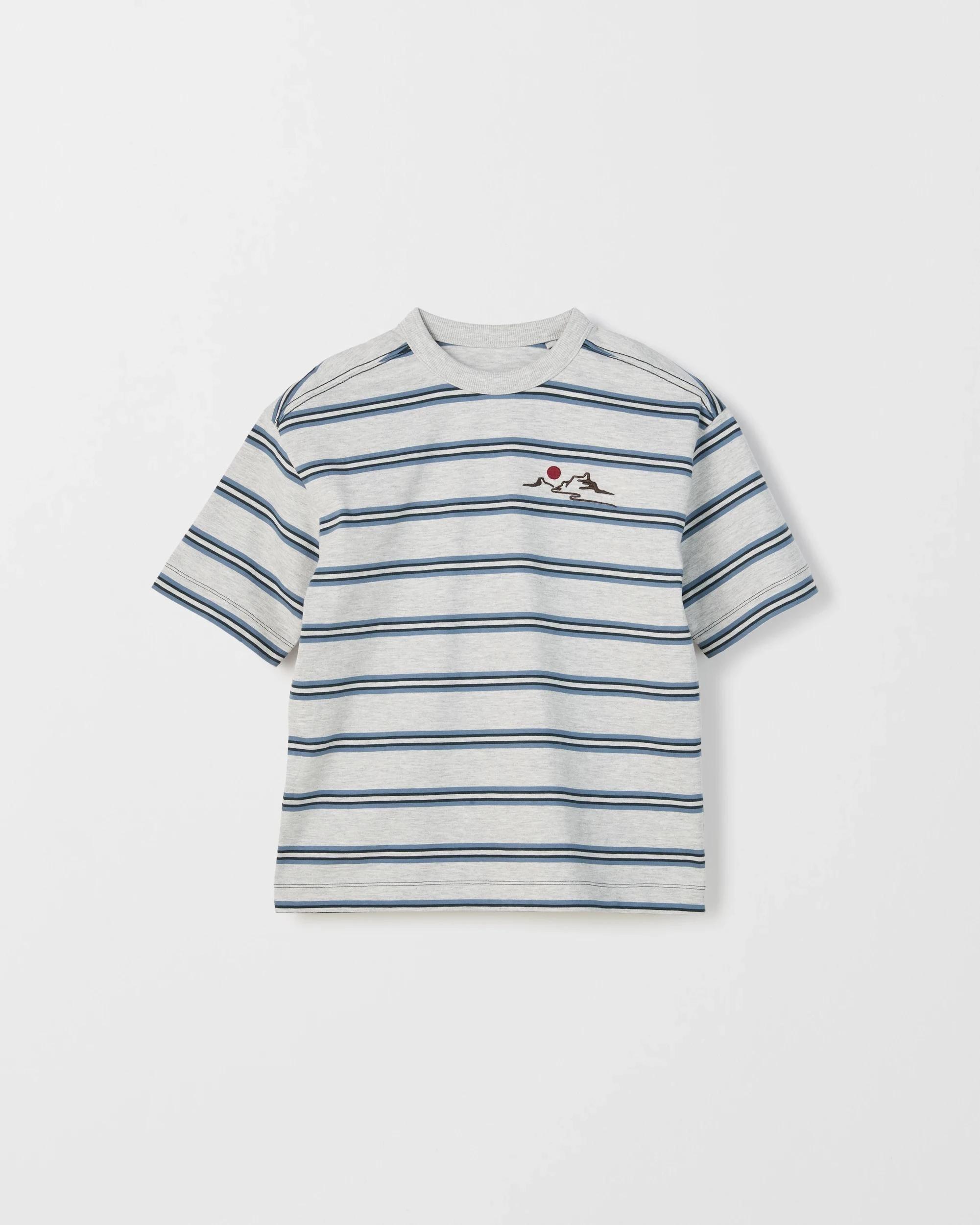 6 Target Kids Australian Cotton Stripe T-Shirt GREY MARLE, 6 of 7