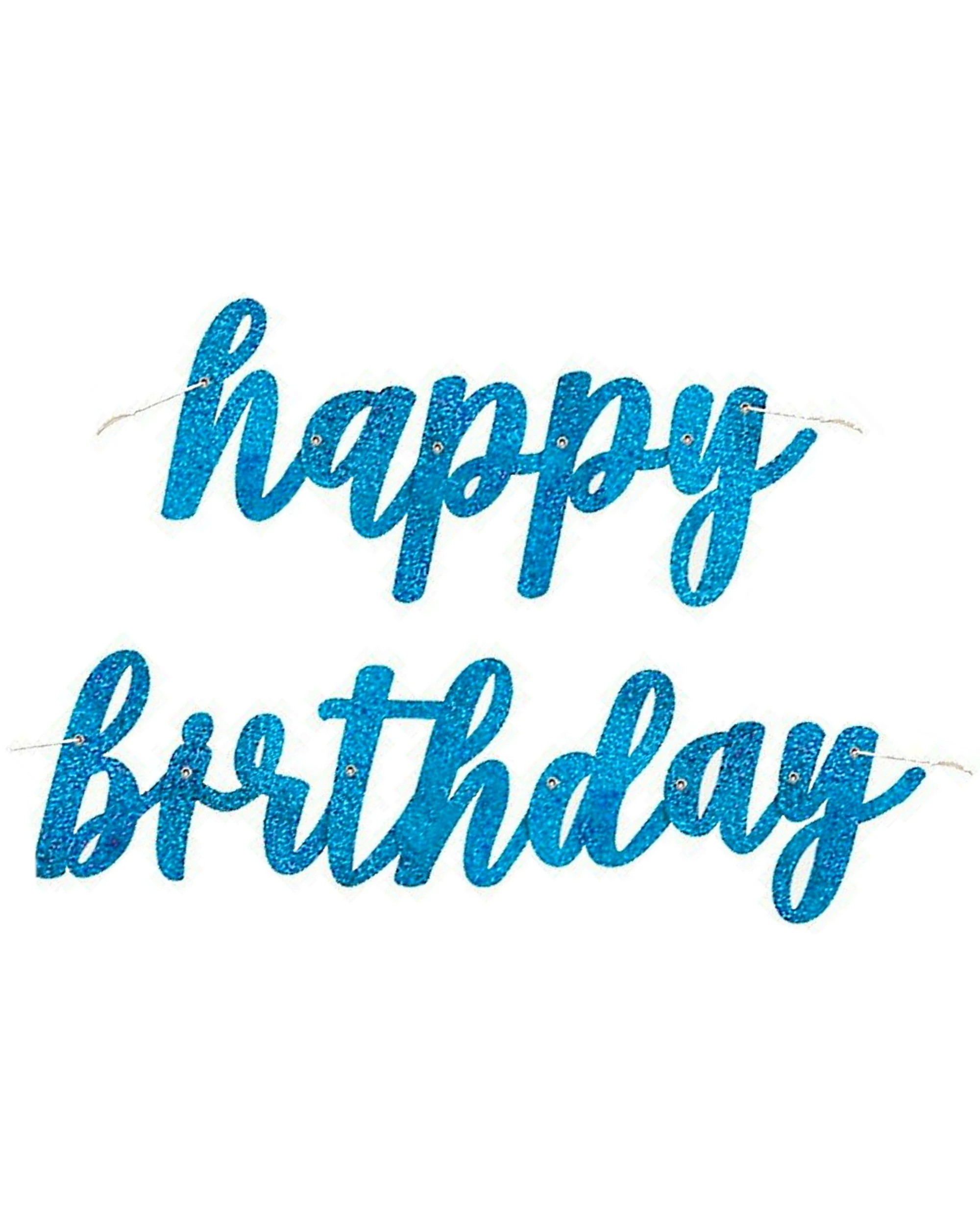 1 Unique Prismatic Happy Birthday Letter Banner 83.8cm - Blue, 1 of 1