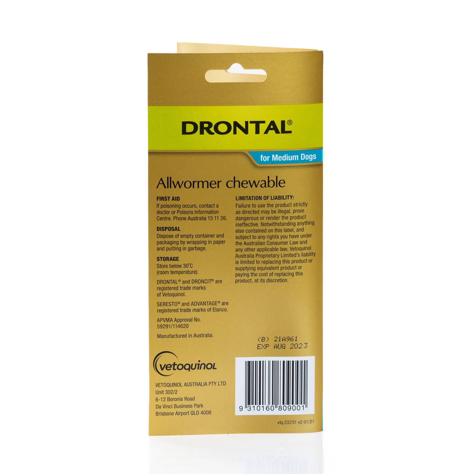 2 Drontal Allwormer Chew 10kg For Dogs - 2 Pack, 2 of 2