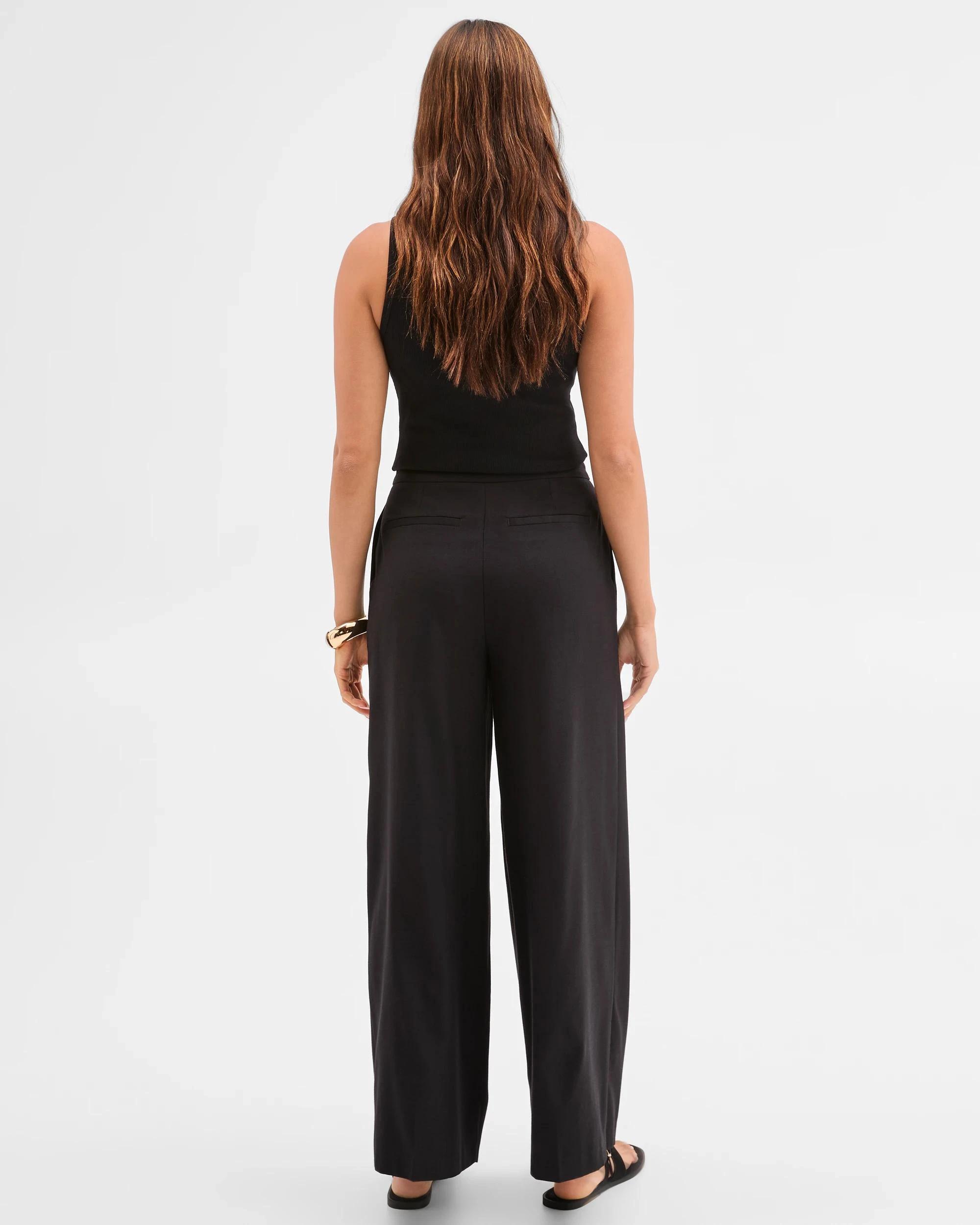 5 Lily Loves Wide Leg Tailored Pants BLACK, 5 of 6