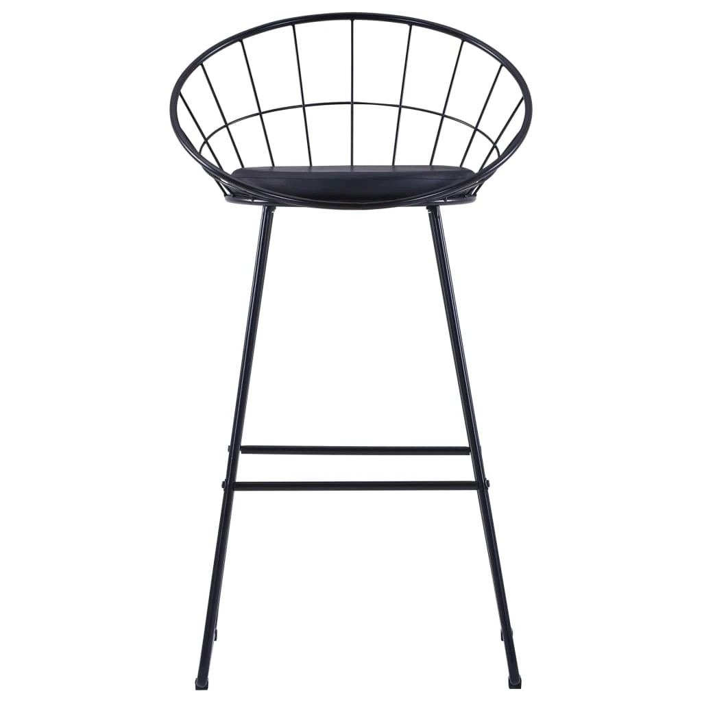 2 vidaXL Bar chair Footrest - Black, 2 of 7