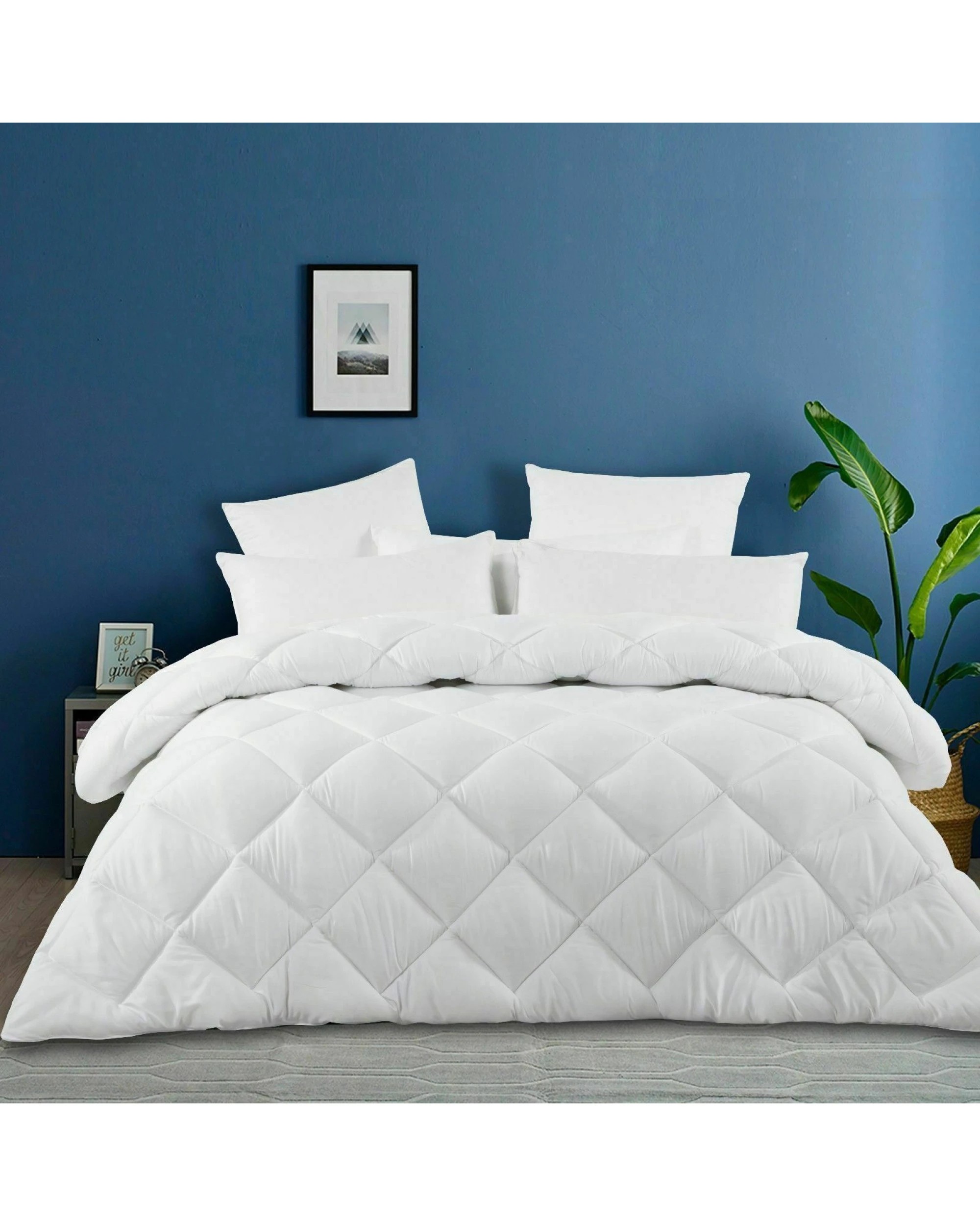 8 Sleepcare 500GSM Winterweight Microfibre Quilt - Queen Bed - White, 8 of 8