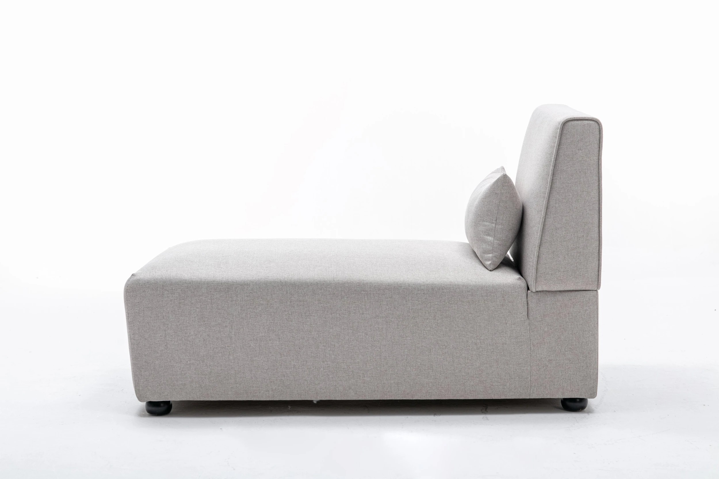 9 Foret 5 Seater Sofa Modular Corner Lounge Couch Fabric Right Chaise Beige, 9 of 9