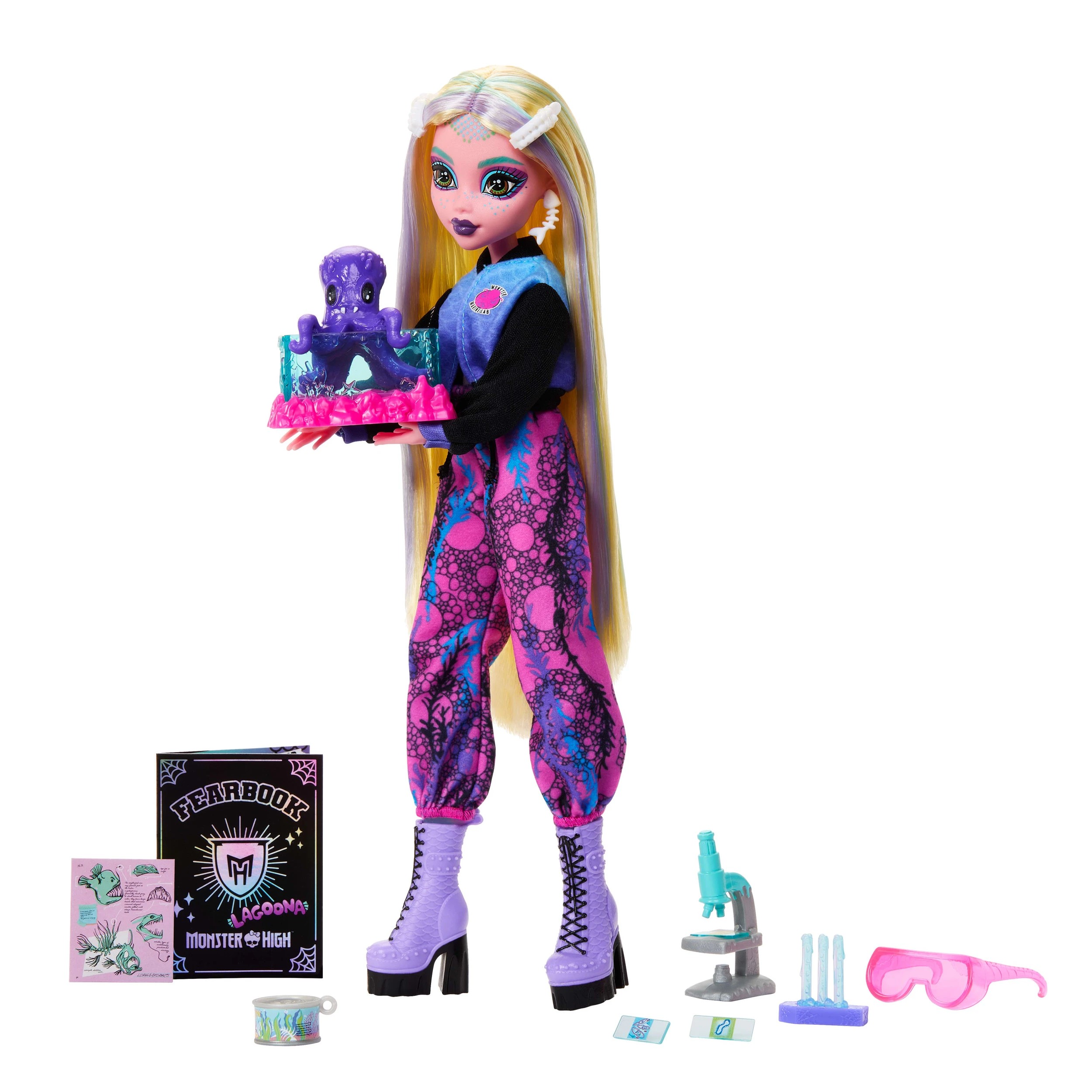 4 Monster High Fearbook Lagoona Blue Fashion Doll, 4 of 5