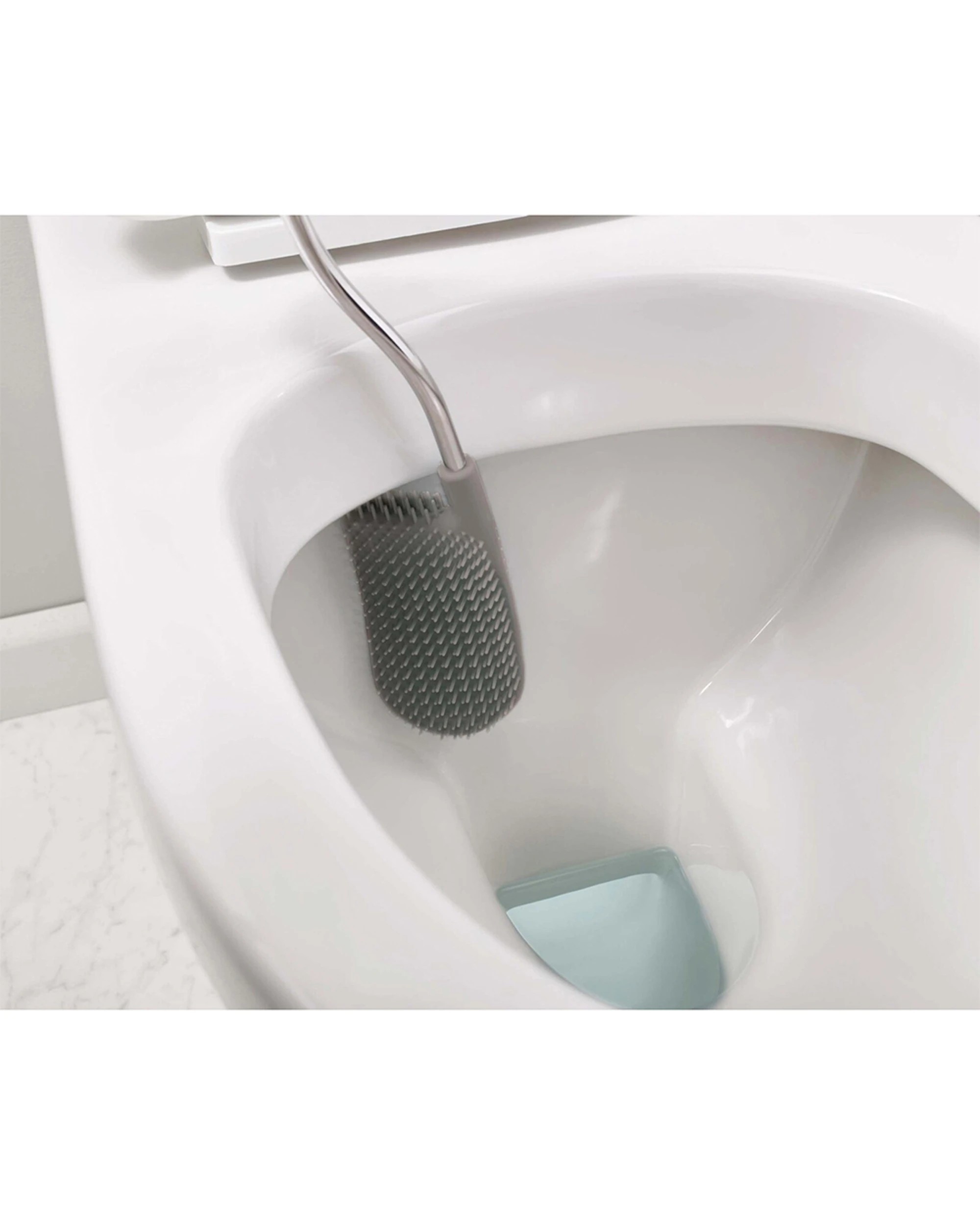 Joseph Joseph Flex Lite Toilet Brush With Holder Flexible D-Shaped Head ...