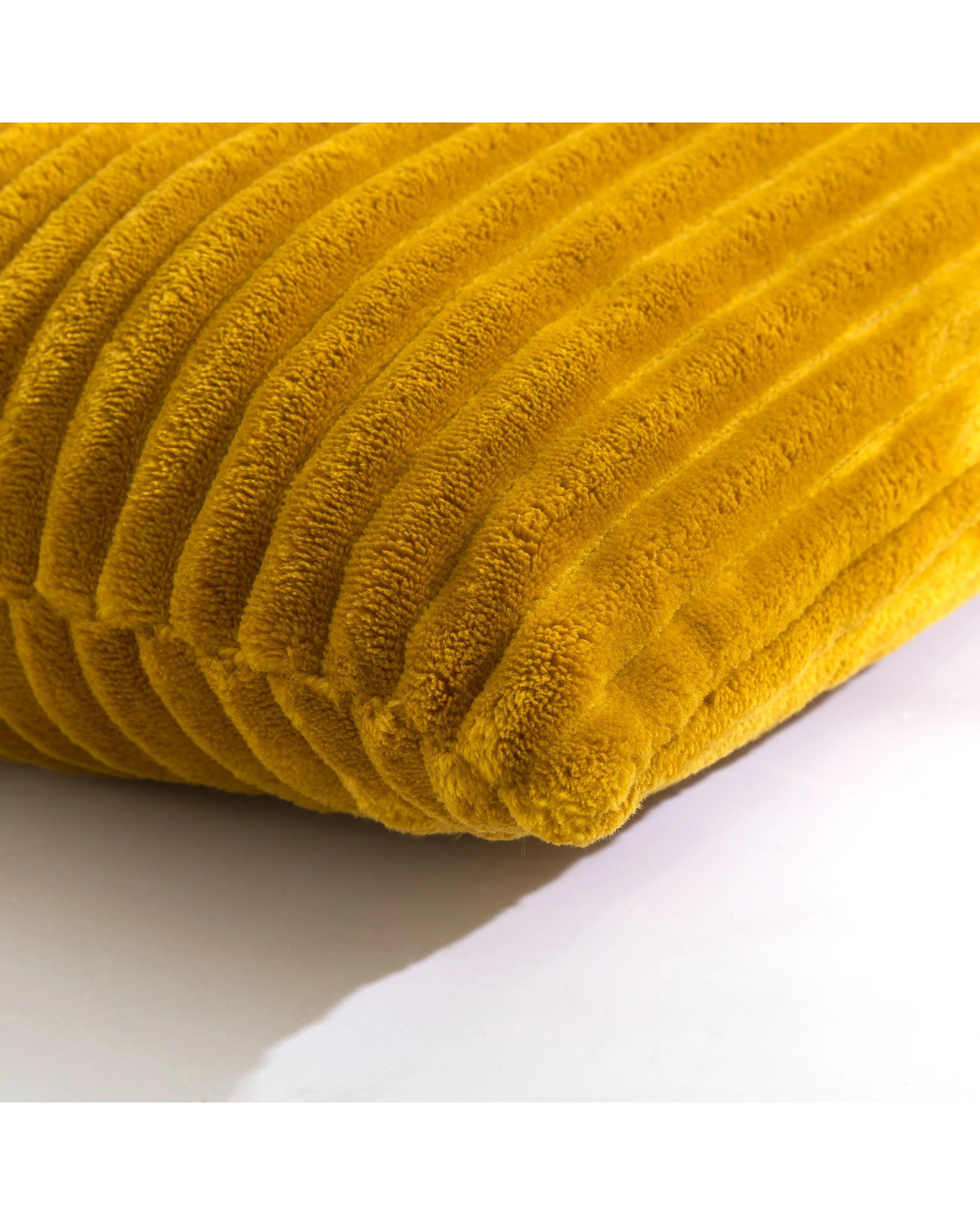 5 Dreamaker Signature Embossed Corduroy Fleece Cushion 45x45cm - Mustard, 5 of 6