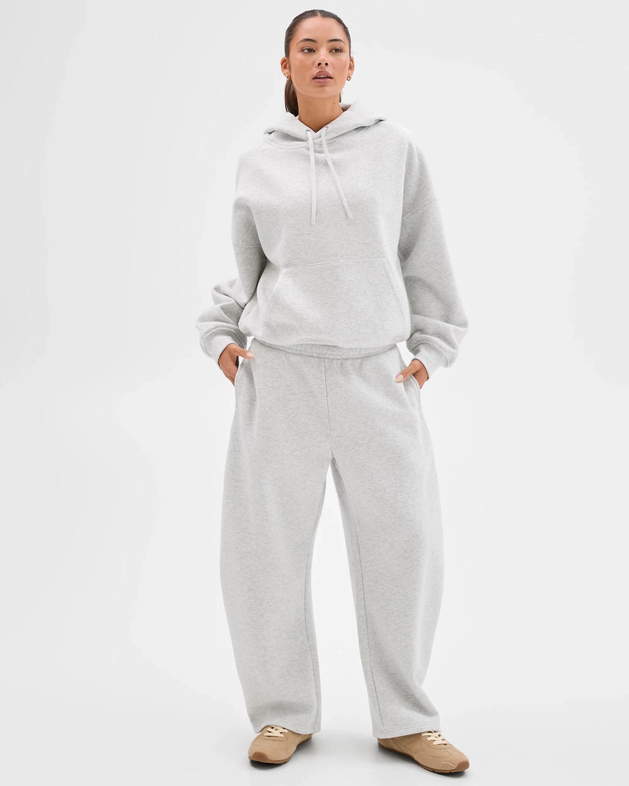 7 Lily Loves Australian Cotton Blend Bow Leg Trackpants SILVER MARLE, 7 of 7