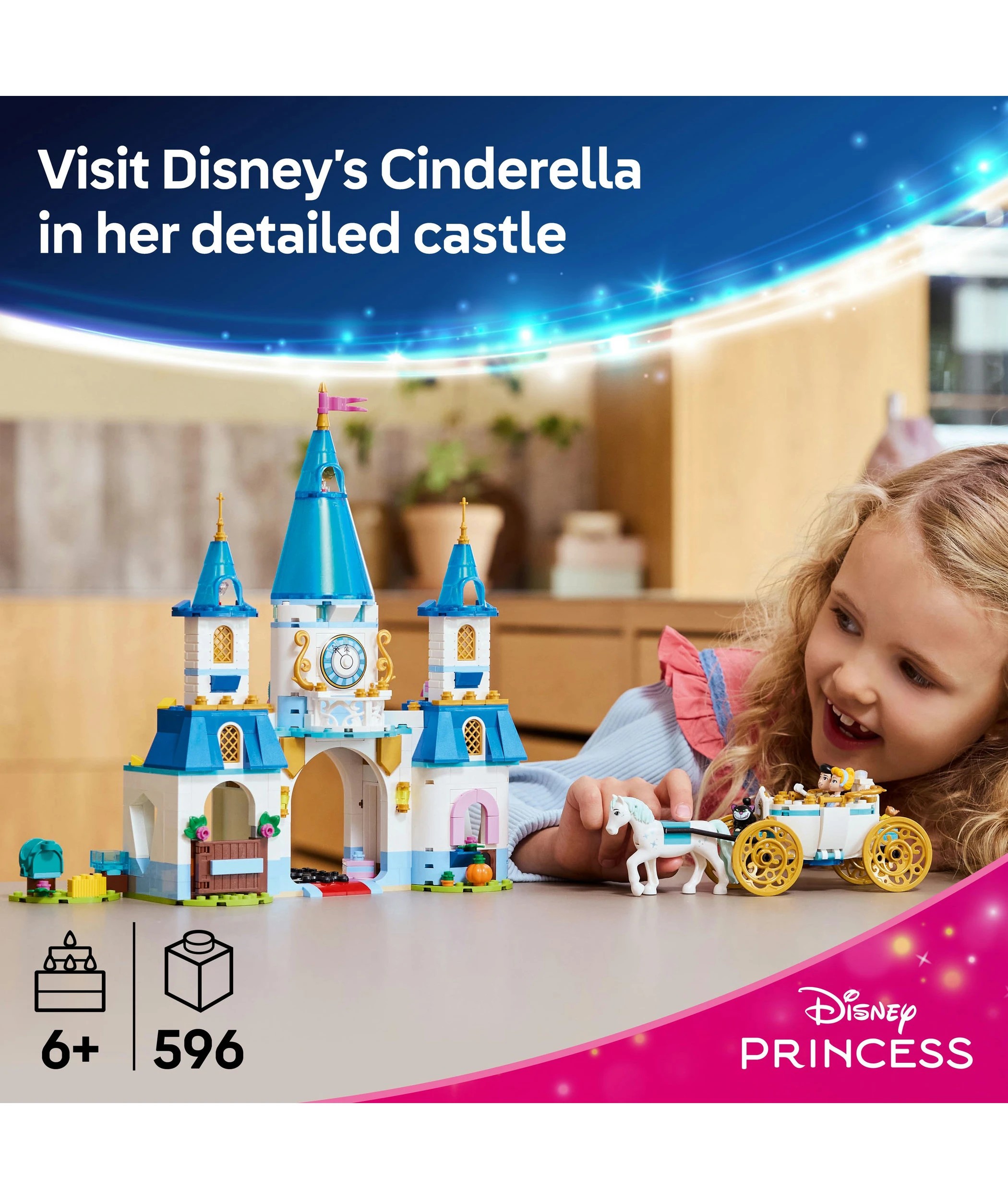 3 LEGO Disney Princess Cinderella's Castle & Horse Carriage 43275, 3 of 10