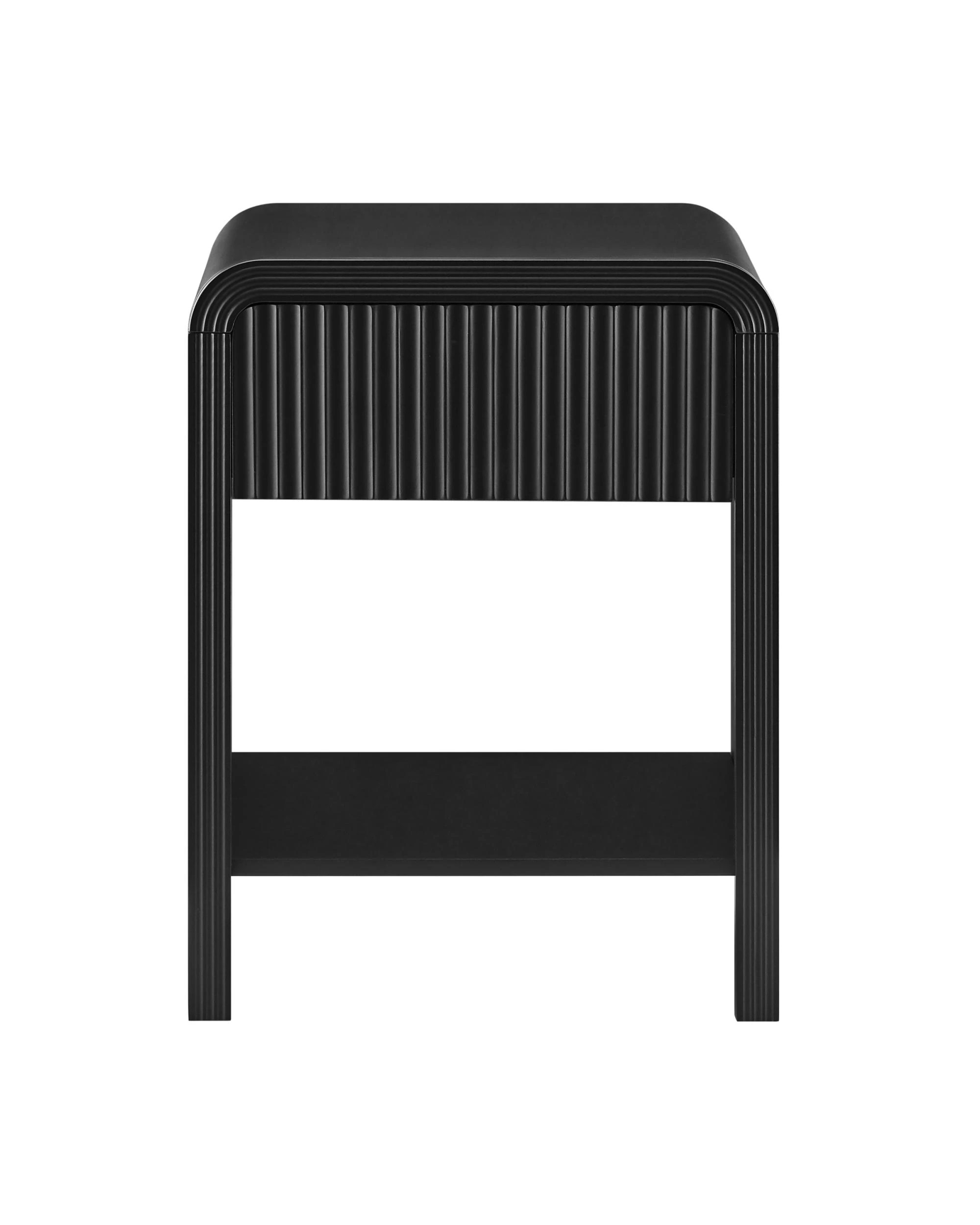 3 Kodu Bedside Unit Side Table 1 Drawer - Black, 3 of 9