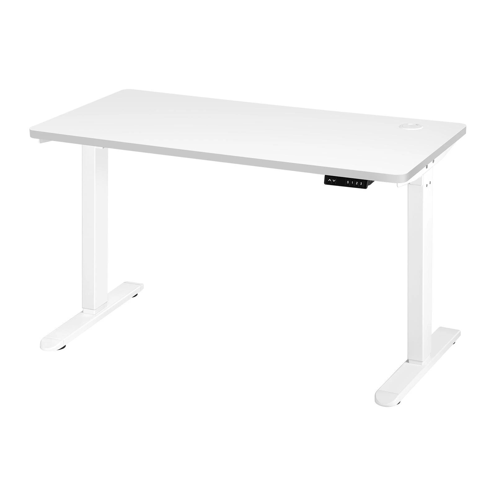 1 Oikiture 120cm Electric Standing Desk Single Motor Desktop
 - White, 1 of 4