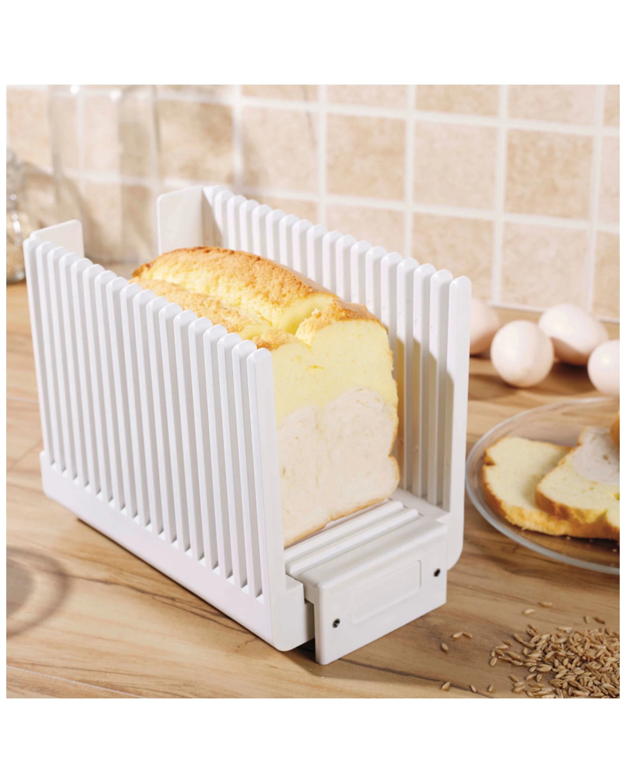 2 Avanti Bread Slicing Guide Up To 17 Even Slices Folds For Compact Storage - Silver, 2 of 3