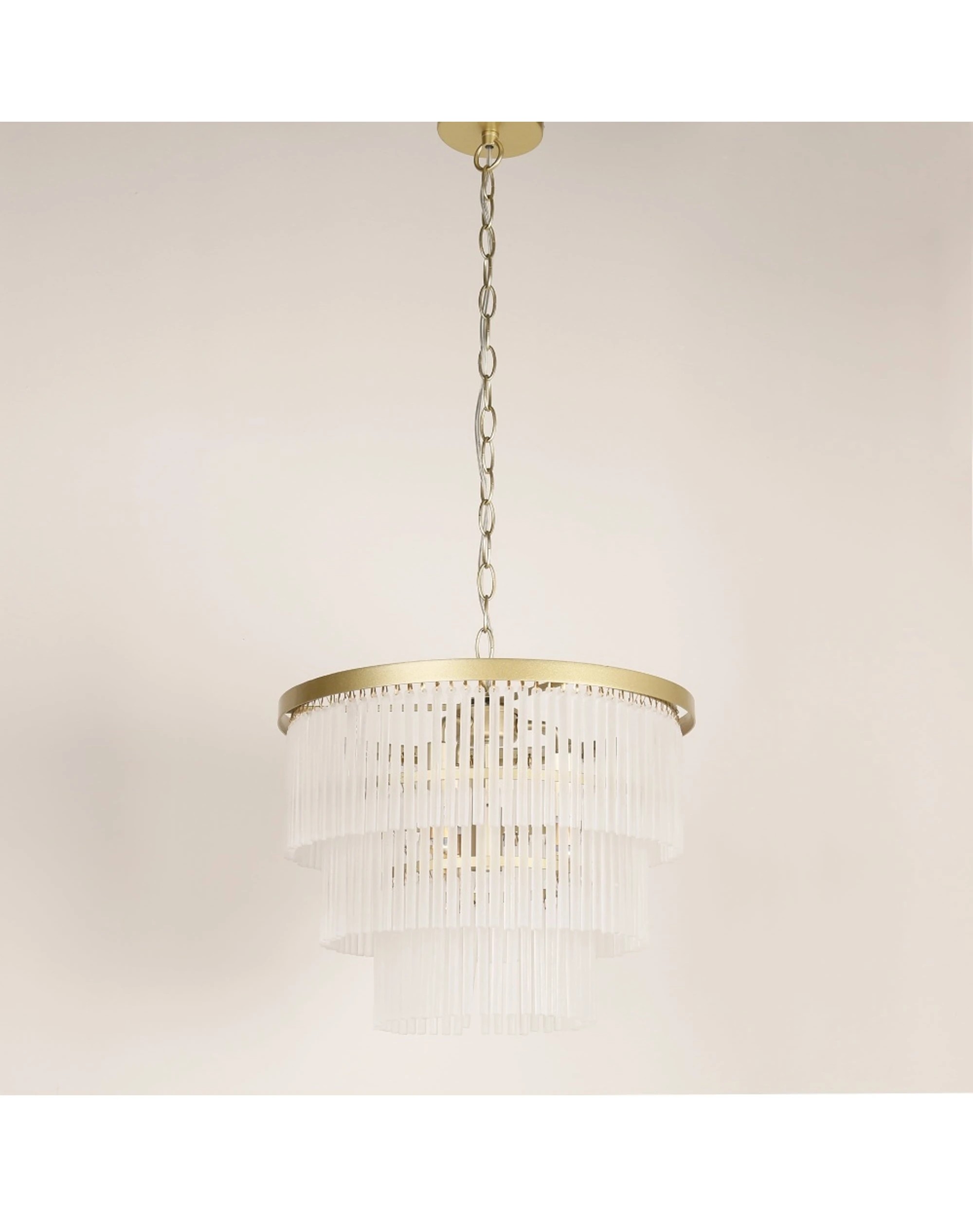 Lexi Lighting Greer 4 Lights Chandelier Light Frosted Glass 40W - Gold ...