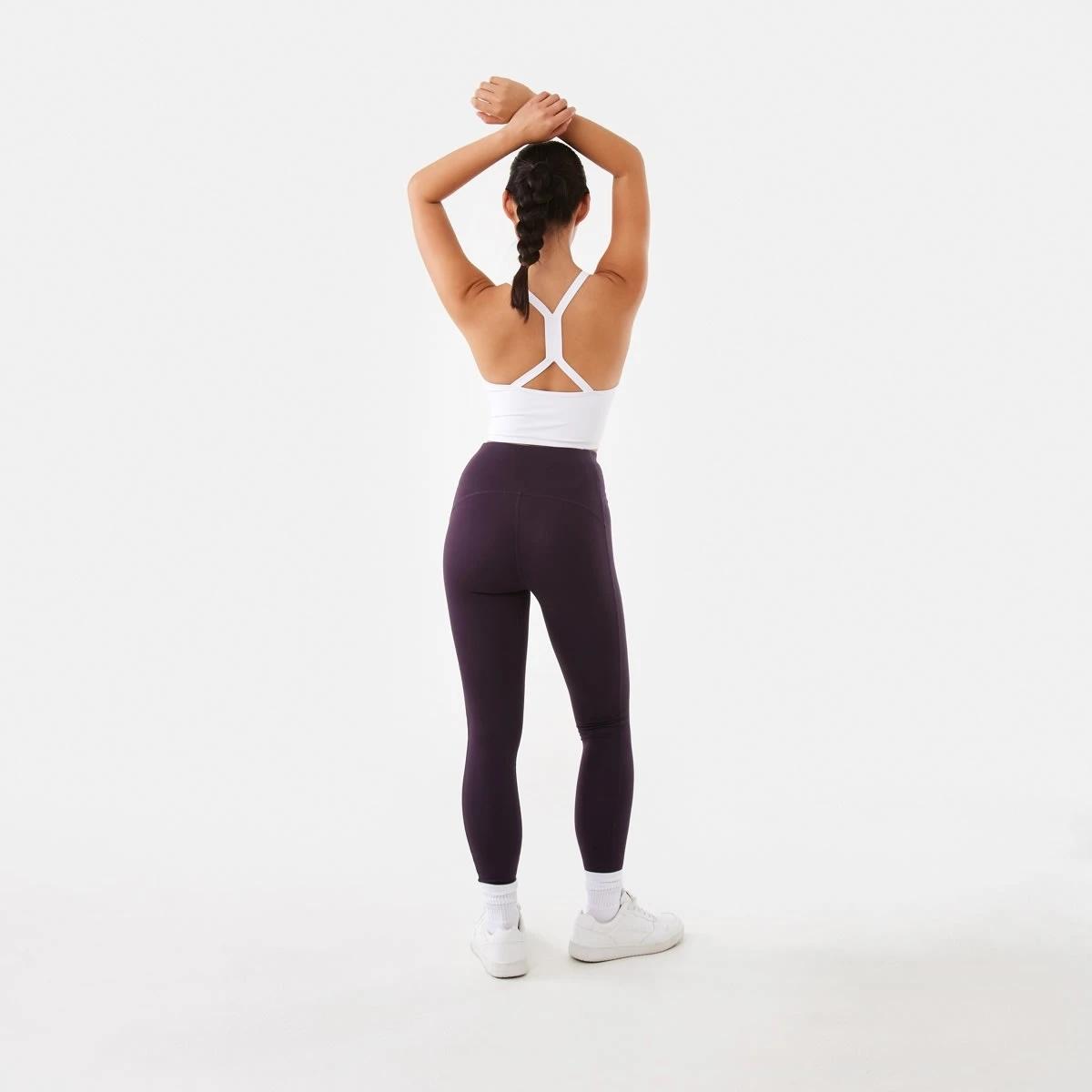 4 Active Womens Ultrasoft Leggings Pur Raisin, 4 of 8
