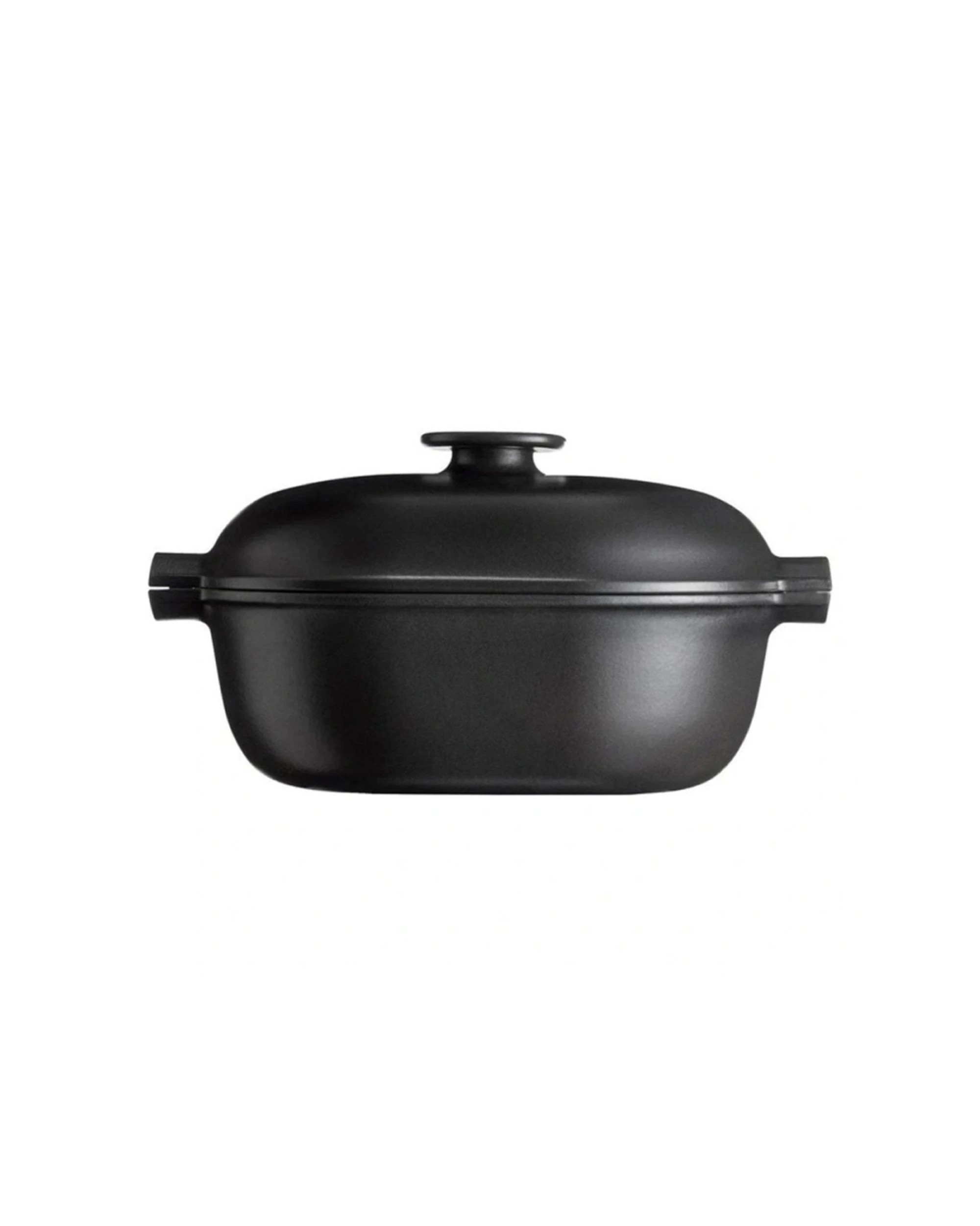 1 Emile Henry Delight Round Casserole Dish Ceramic Cookware Oven Induction 4L Graphite - Black, 1 of 5