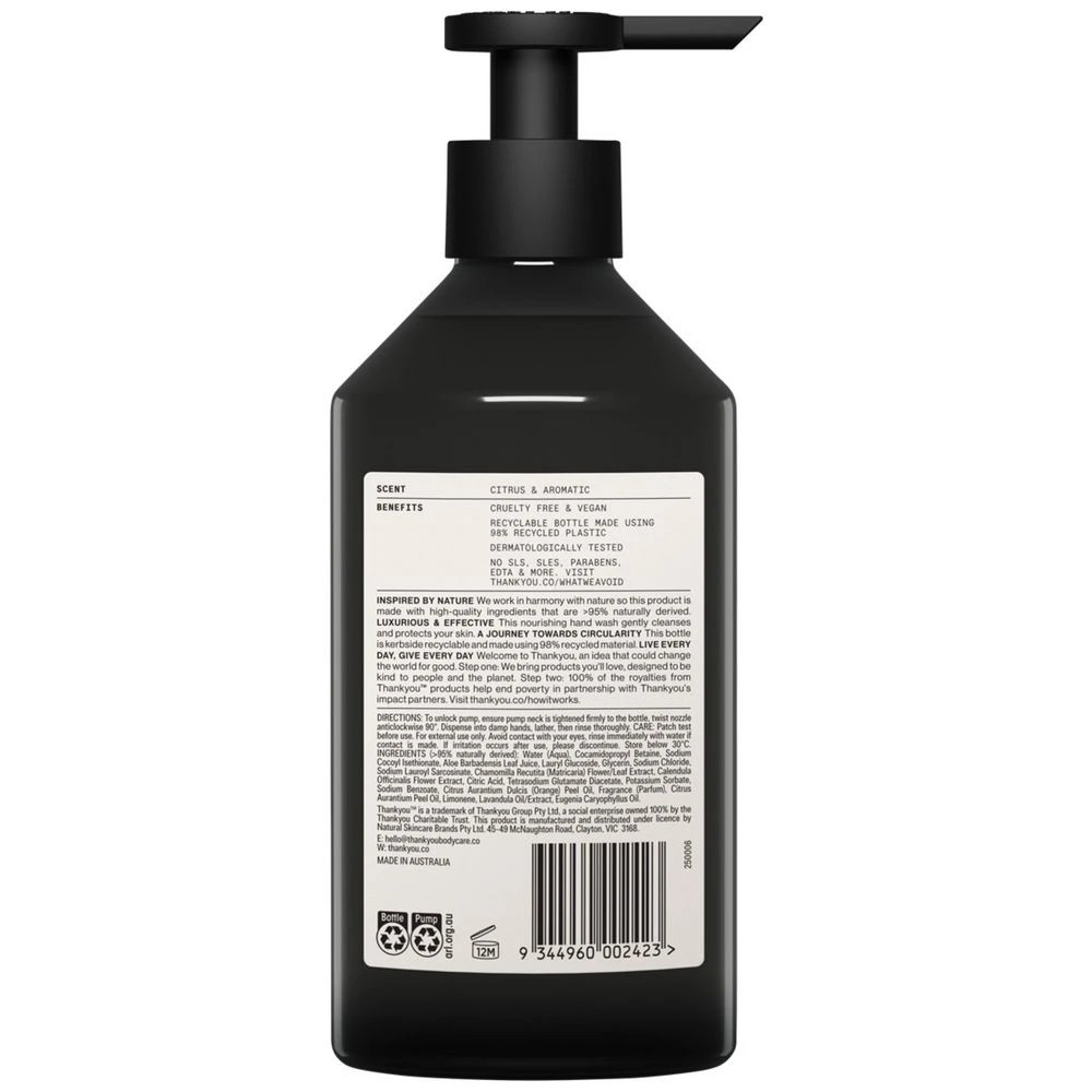 2 Thankyou Handwash Sweet Orange & Almond 500mL, 2 of 5