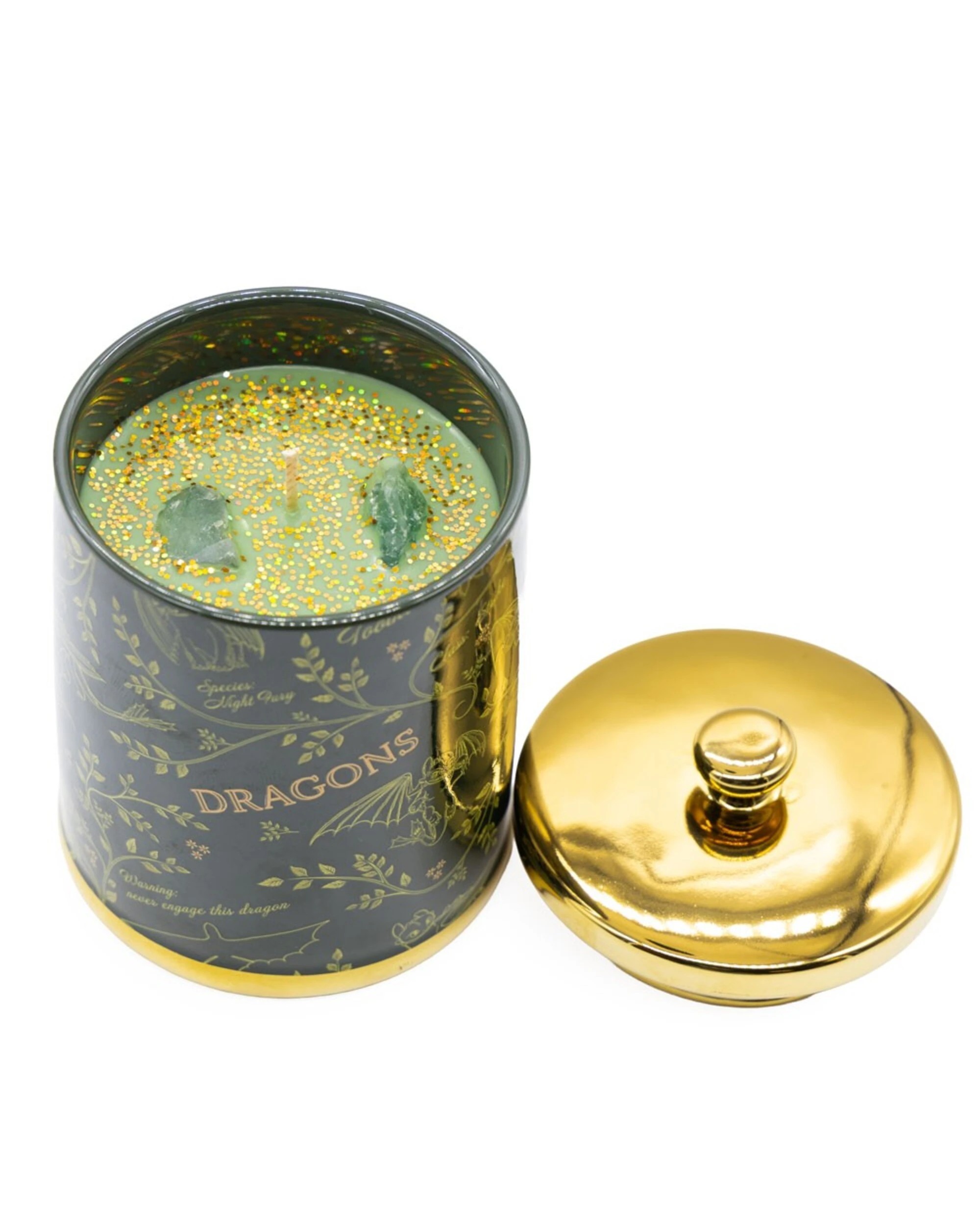 2 How to Train Your Dragon - Toothless Forest Gold Leaf Candle - Green, 2 of 4