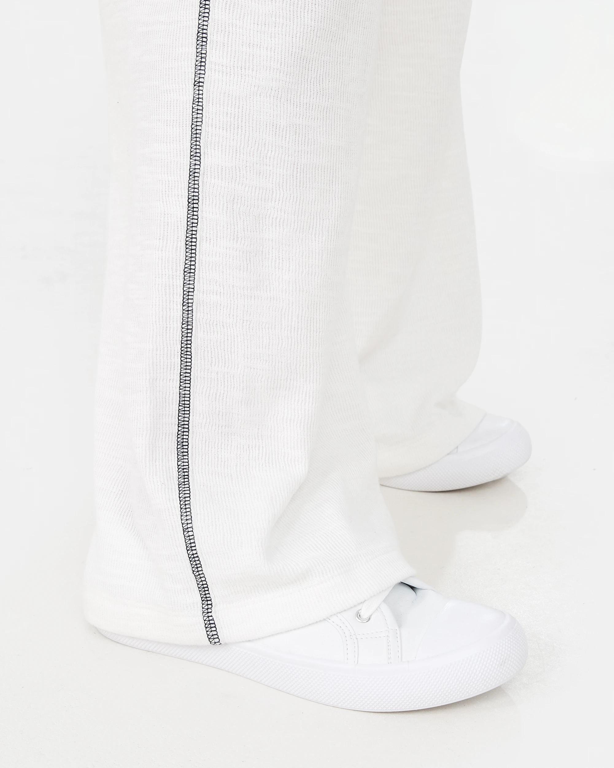 5 Textured Knit Pants Snw White, 5 of 7