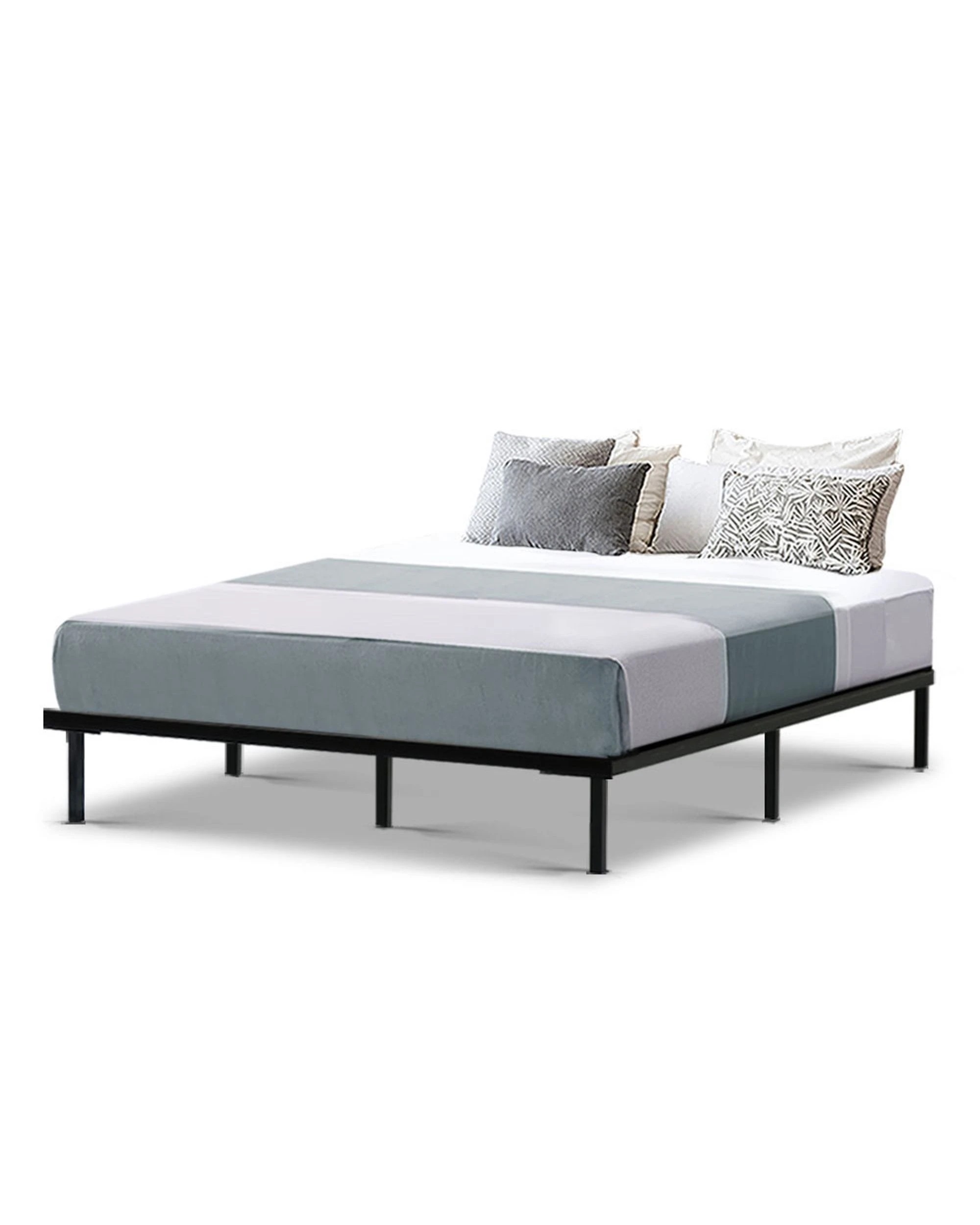 3 Artiss Bed Frame Queen Size Metal Frame TED - Black, 3 of 6