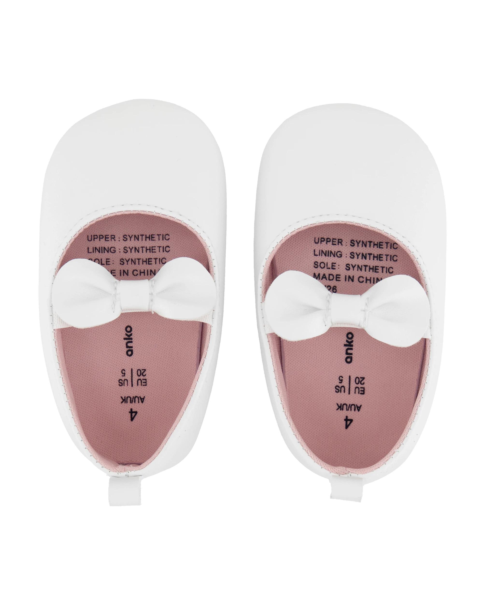 2 Baby A-Bar Shoes White, 2 of 5