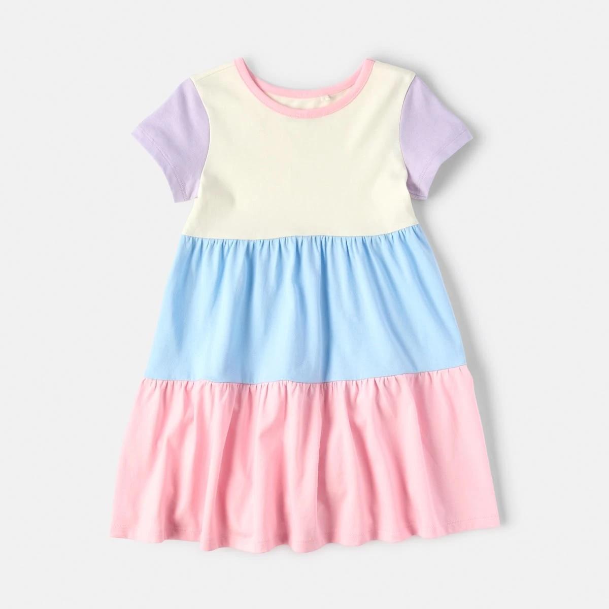 9 Short Sleeve Colour Block Jersey Dress Col Block, 9 of 10