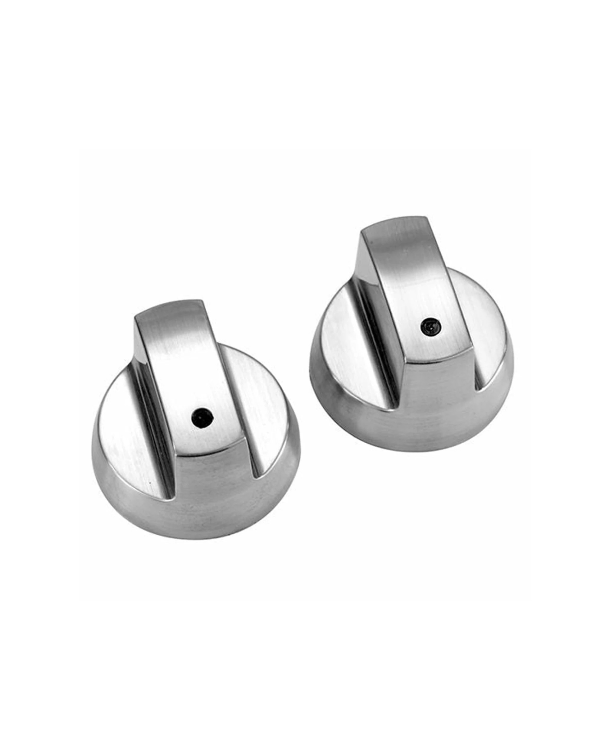 1 Gasmate 2pc Replacement BBQ Control Knobs Universal Fit for Most BBQs - Silver, 1 of 1
