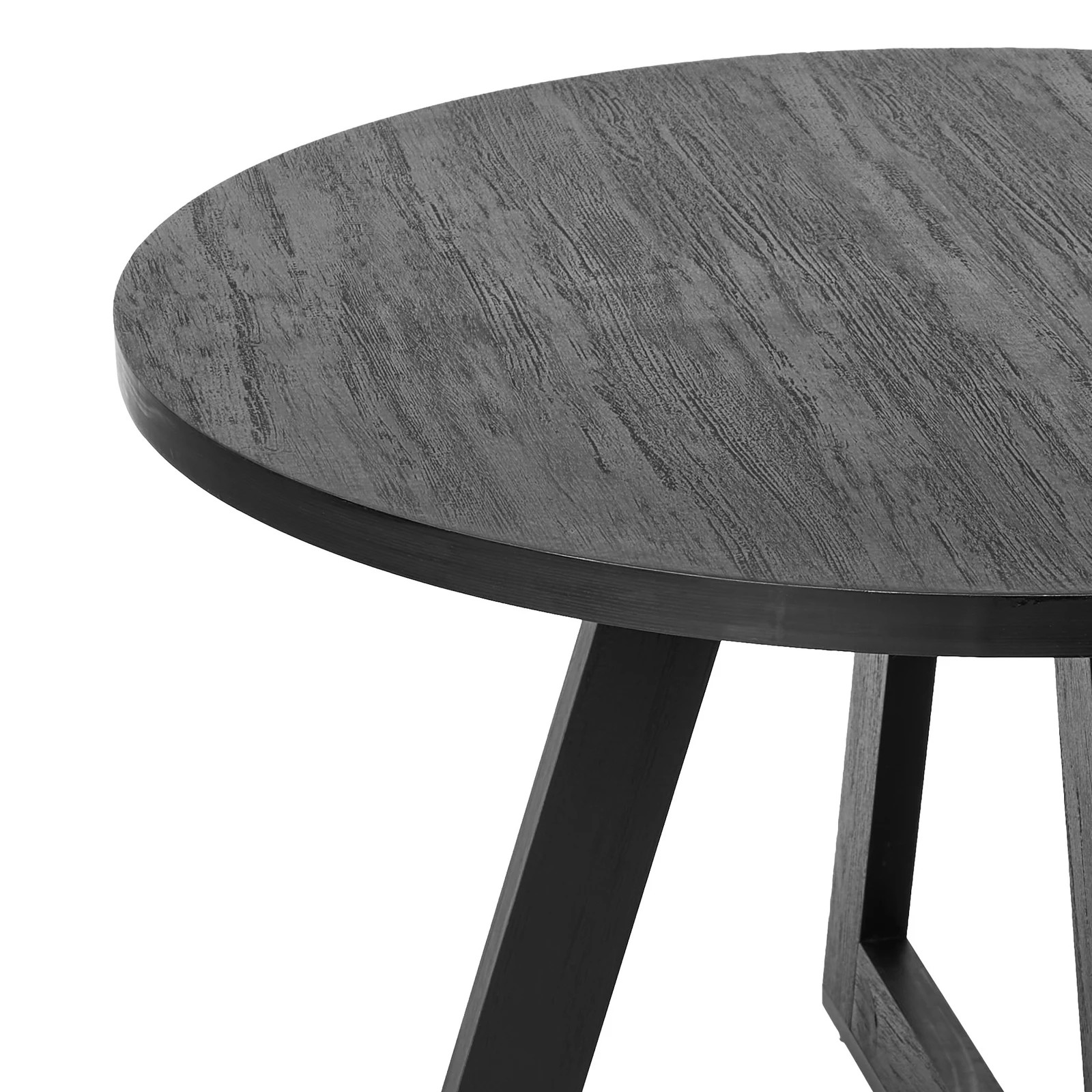 10 Oikiture 120cm Round Dining Table Wooden Kitchen Furniture Black, 10 of 10