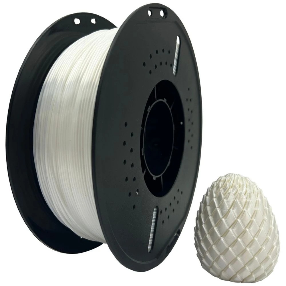 1 Keytek Silk PLA 3D Filament White, 1 of 2