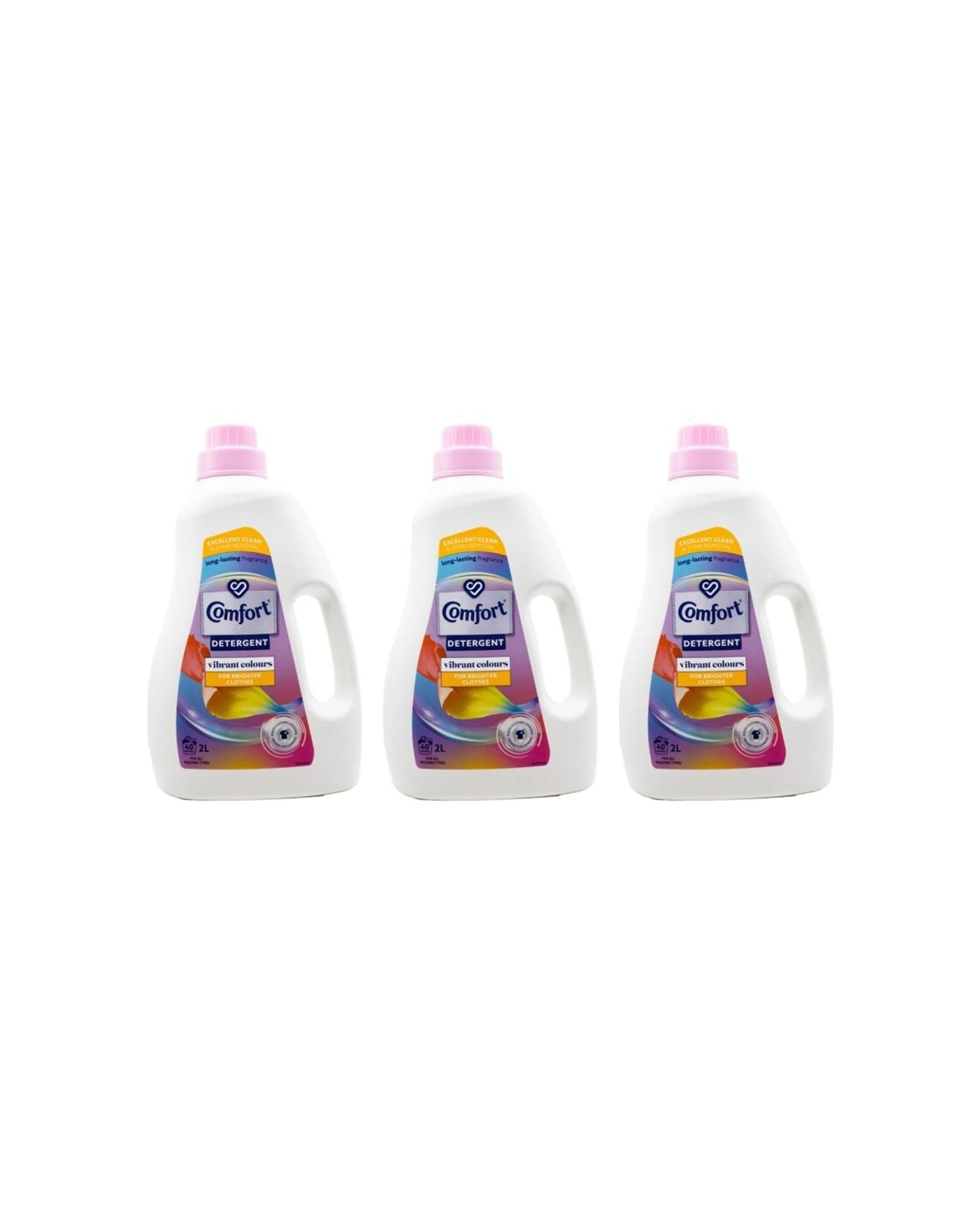 1 Comfort 3PK Laundry Detergent Vibrant Colours For Brighter Clothes 2L 40 W - White, 1 of 3