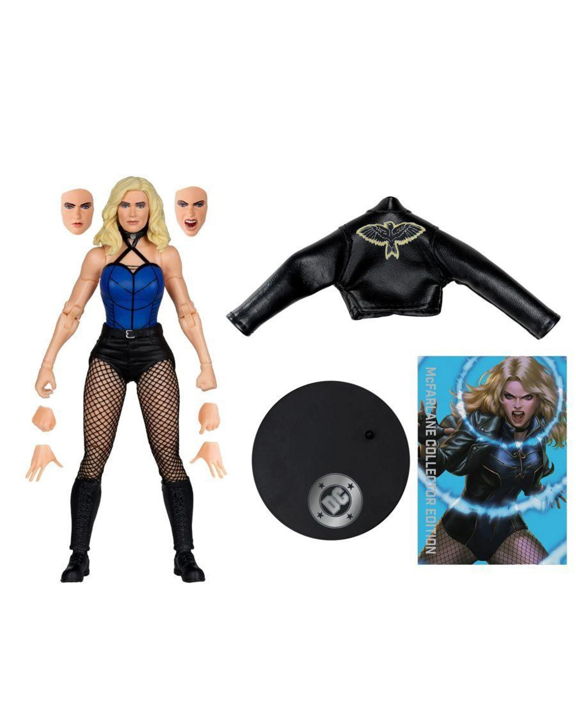 6 McFarlane DC Multiverse Rebirth Black Canary #54 Collector Edition 7 inch Action Figure, 6 of 9