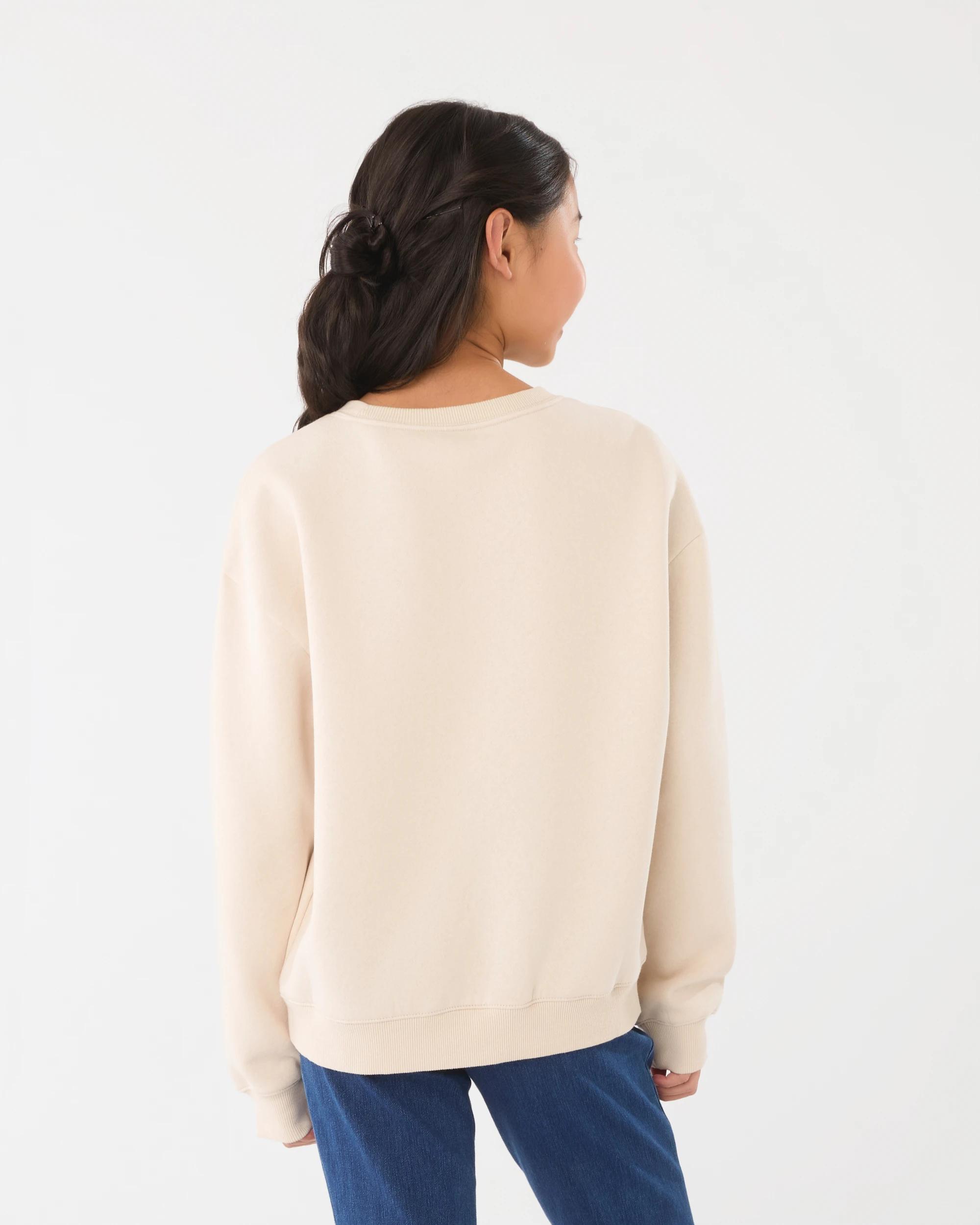 2 Print Crew Neck Sweatshirt Bge Flwer, 2 of 7