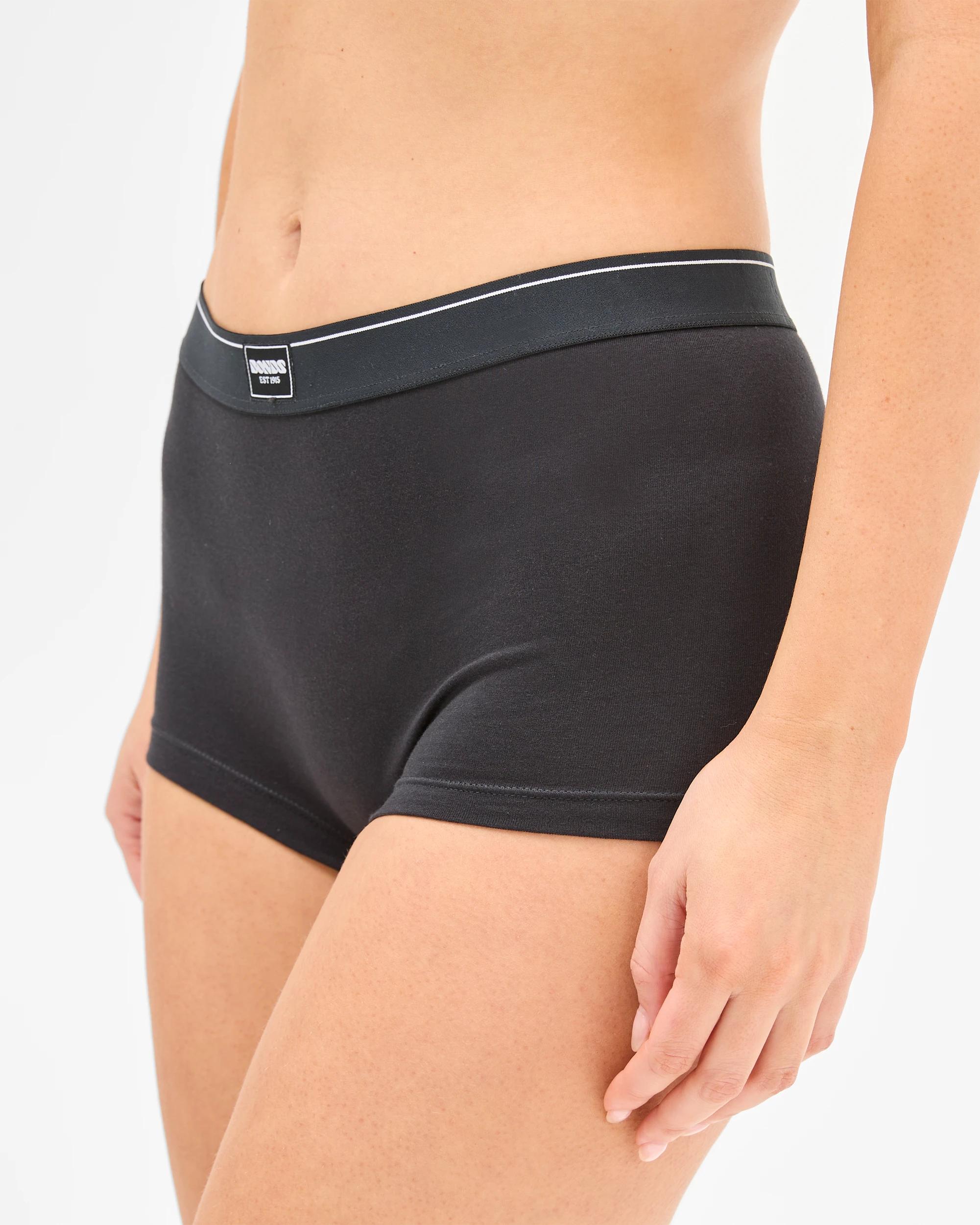 2 Womens Original Heritage Shortie - Bonds BLACK, 2 of 3