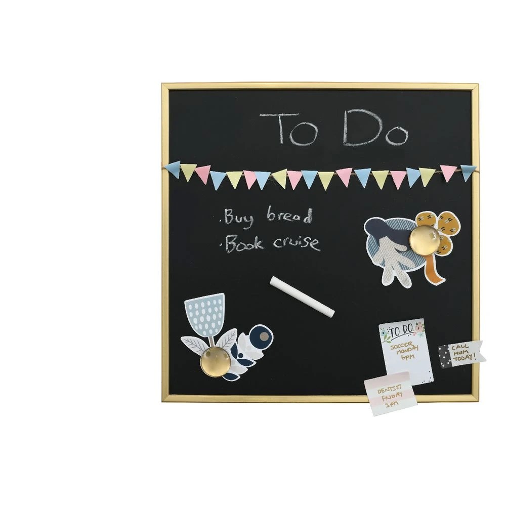 8 Otto Magnetic Chalkboard 356 x 356mm Gold Frame, 8 of 8