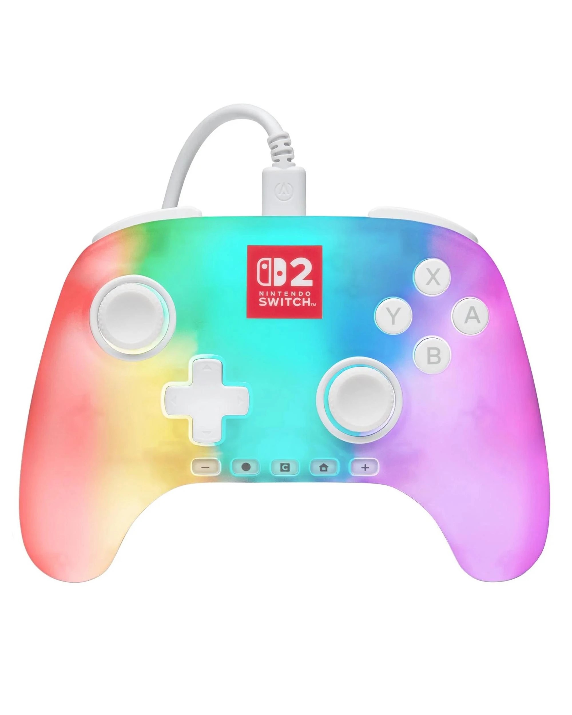 1 PowerA Advantage Lumectra Wired Controller for Nintendo Switch 2 - White, 1 of 10