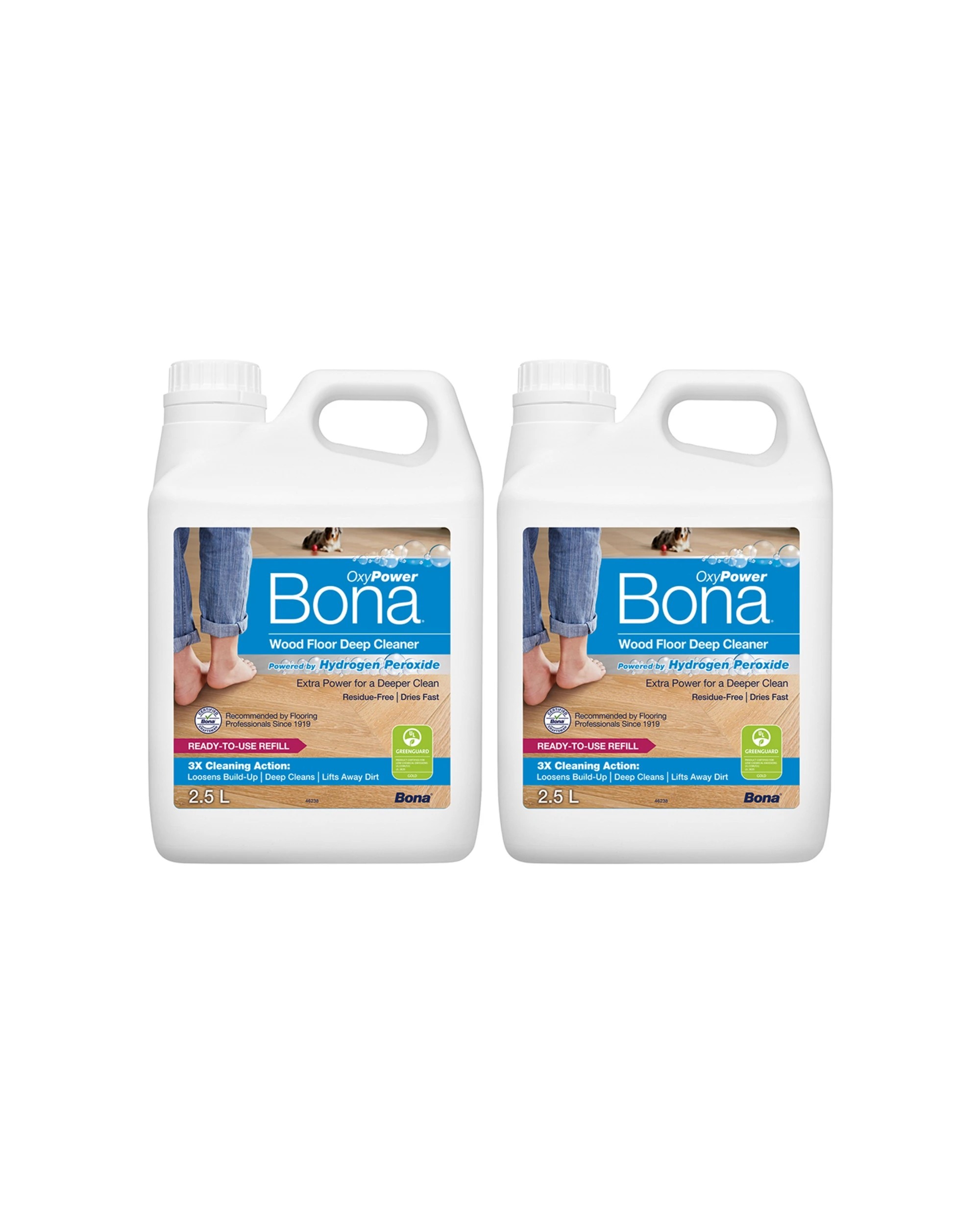 1 Bona Deep Cleaner Refill 2 x 2.5L For Wood Floors - Multi, 1 of 1