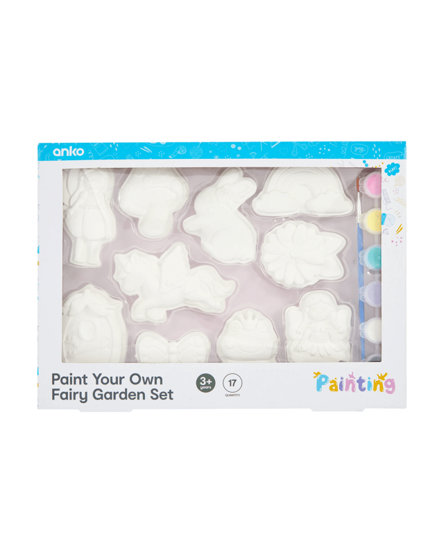 17 Piece Paint Your Own Fairy Garden