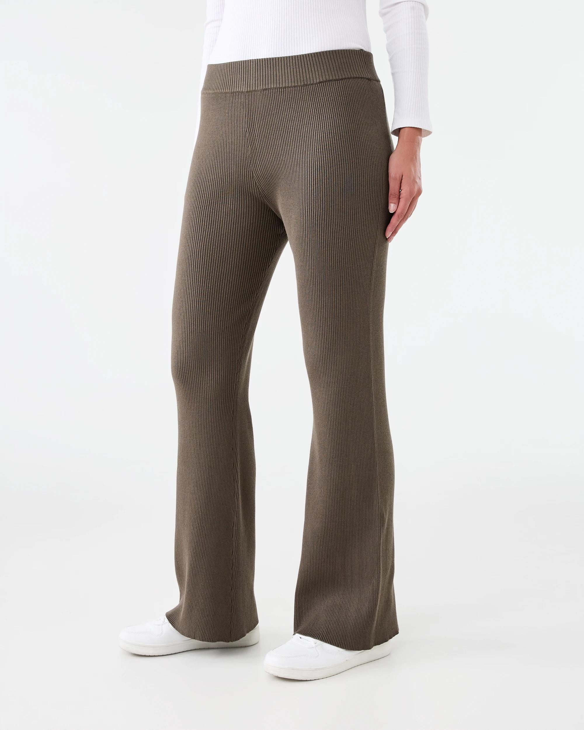 2 Kick Flare True Knit Pants Deep Olive, 2 of 4