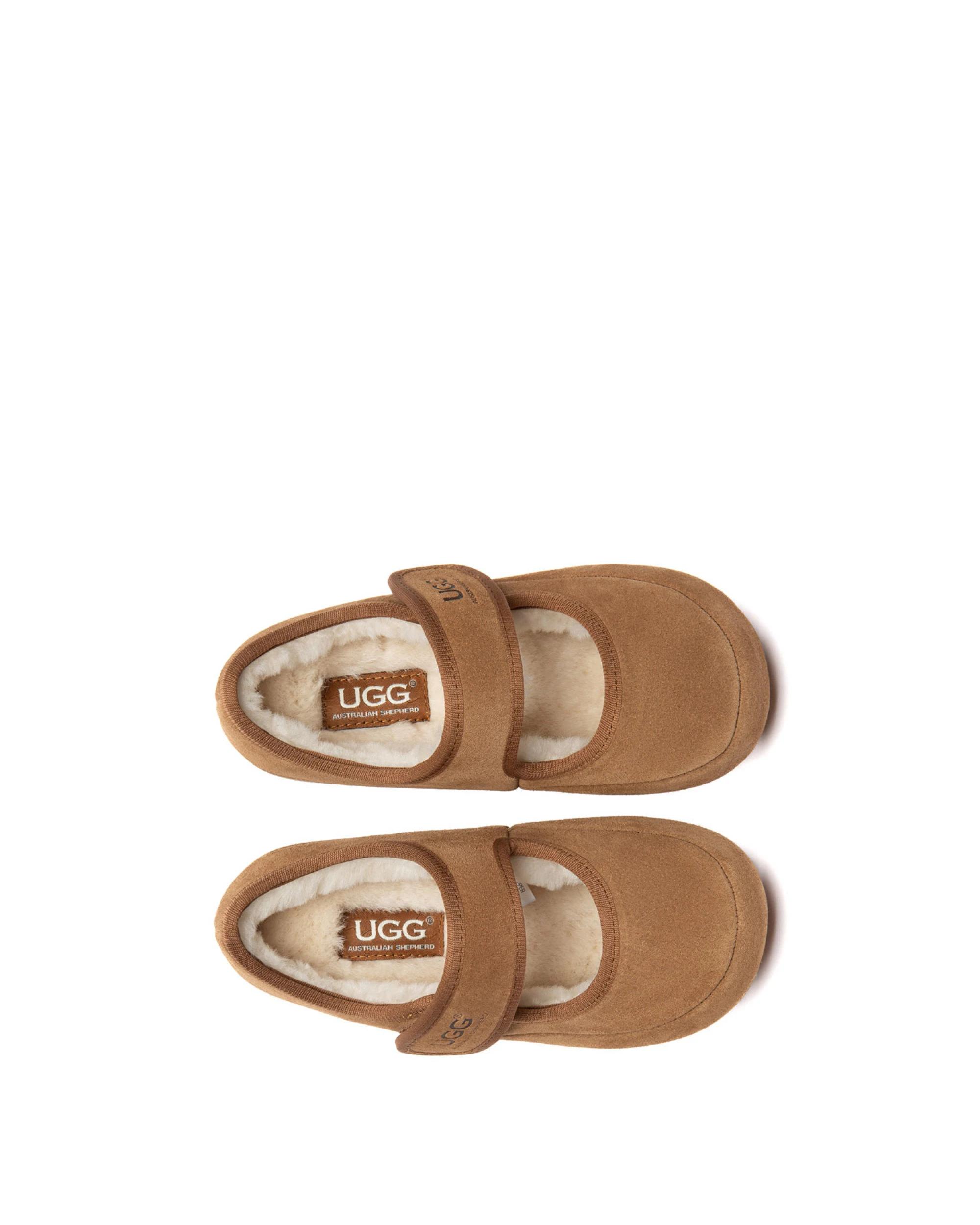5 Australian Shepherd UGG Kids Mary Jane Millie Slippers CHESTNUT, 5 of 5