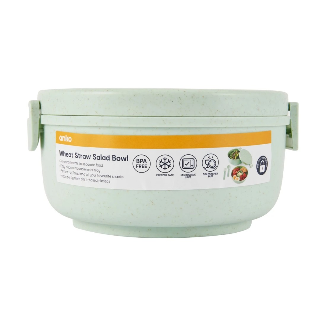 10 Green Wheat Straw Salad Bowl, 10 of 10