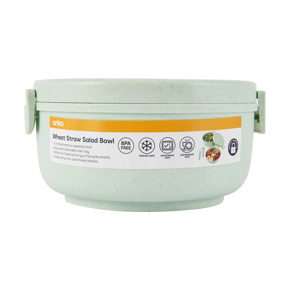 10 Green Wheat Straw Salad Bowl, 10 of 10