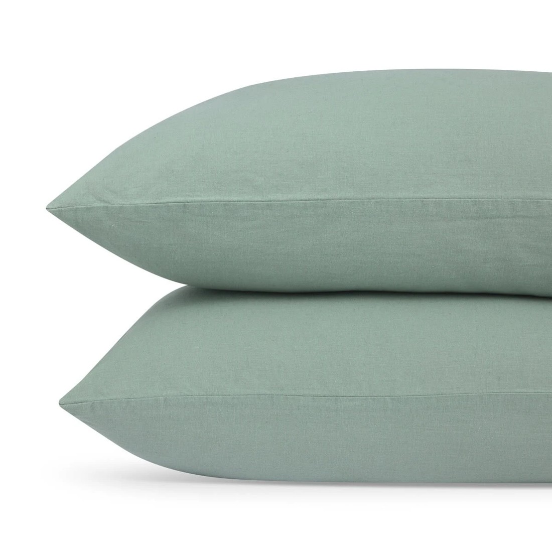 2 Cotton Linen Sheet Set - Queen Bed, Sage, 2 of 7