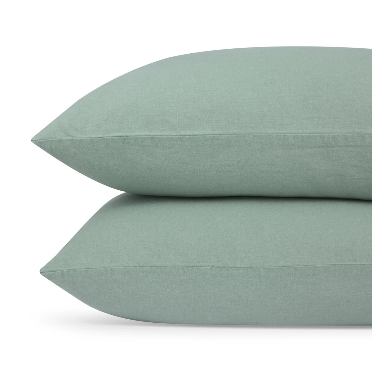 2 Cotton Linen Sheet Set - Queen Bed, Sage, 2 of 7